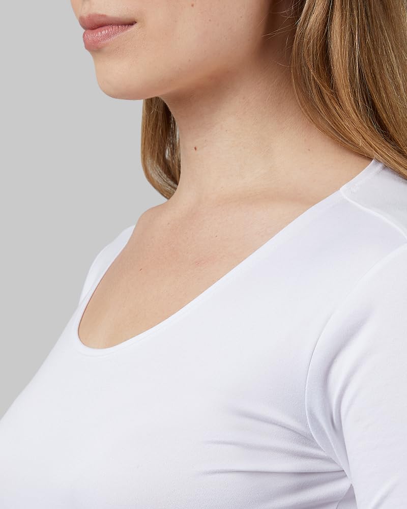 32 Degrees Heat Women's Lightweight Scoop Neck Thermal Baselayer Top - Soft Warm Layering Shirt for Cold Weather, Yoga & Outdoor Activities