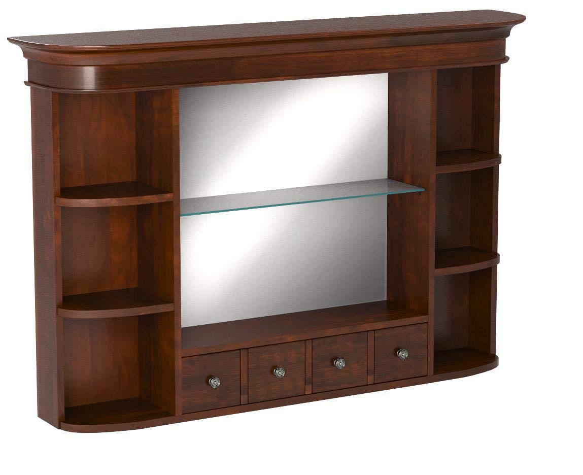Howard Miller Wood Liquor Cabinet with LED Display - Home Bar Storage for Living Room & Decor