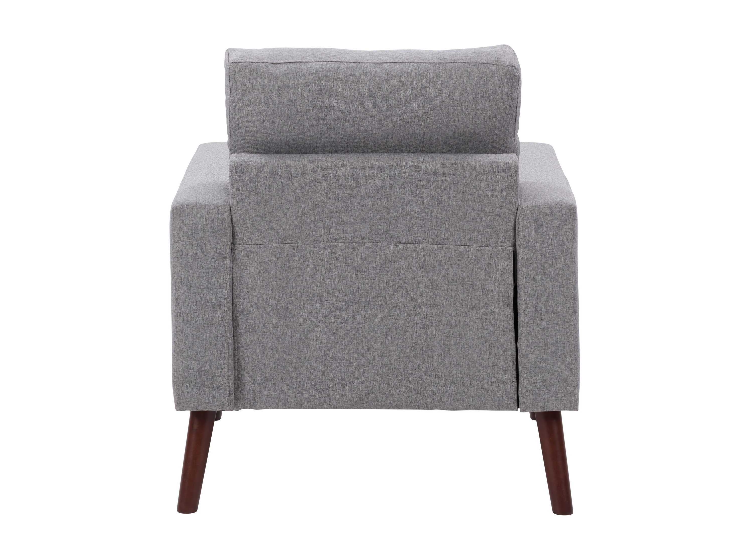 Luxury Grey Tufted Accent Chair - Modern Upholstered Living Room Furniture for Home Office, Bedroom & Lounge - Comfortable Mid-Century Style Seating with Solid Wood Legs