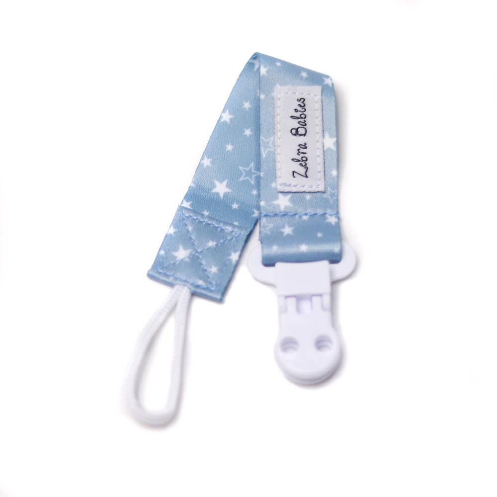 Zebra Babies Flexi Ribbon Pacifier Clip - Soft Silicone Dummy Holder for Newborns & Infants - Perfect for Strollers, Car Seats & Baby Carriers