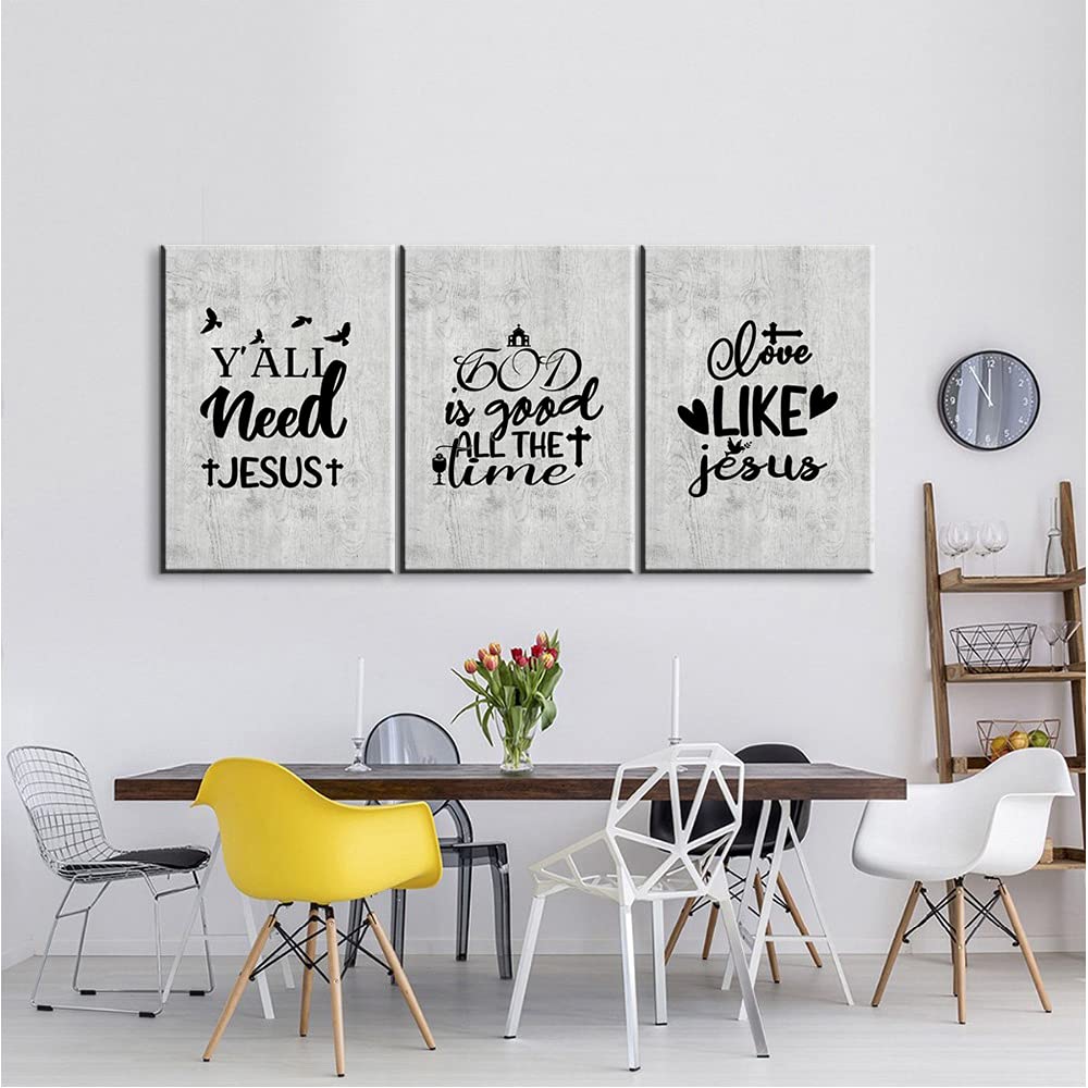 Bible Verse Wall Art - Jesus Art & Christian Decor with Scripture Quotes - Religious Home Decor for Living Room, Bedroom - Inspirational God Wall Decor (20''W x 28''H x 3'') - Perfect for Prayer Rooms, Church Gifts & Faith-Based Interior Design