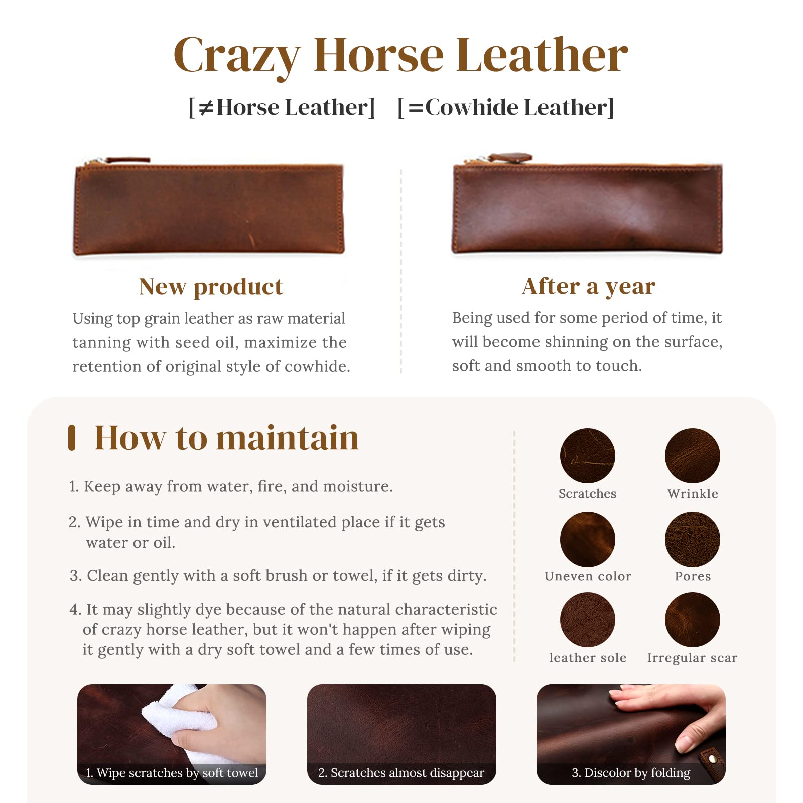 Genuine Leather Shoulder Tote Bag for Women - Large Work Purse Handbag with Multiple Pockets | Perfect for Office, Travel & Everyday Use