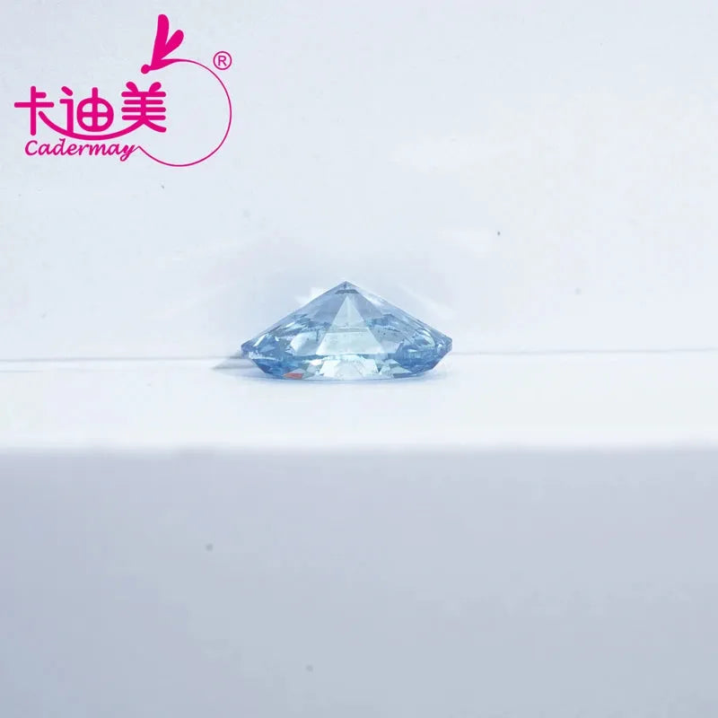 **Oval Shape Blue CVD Lab Grown Diamond (SI1 Clarity) - Loose Stone with Certificate for Wedding & Fine Jewelry Making | Engagement Rings, Necklaces, Earrings**
