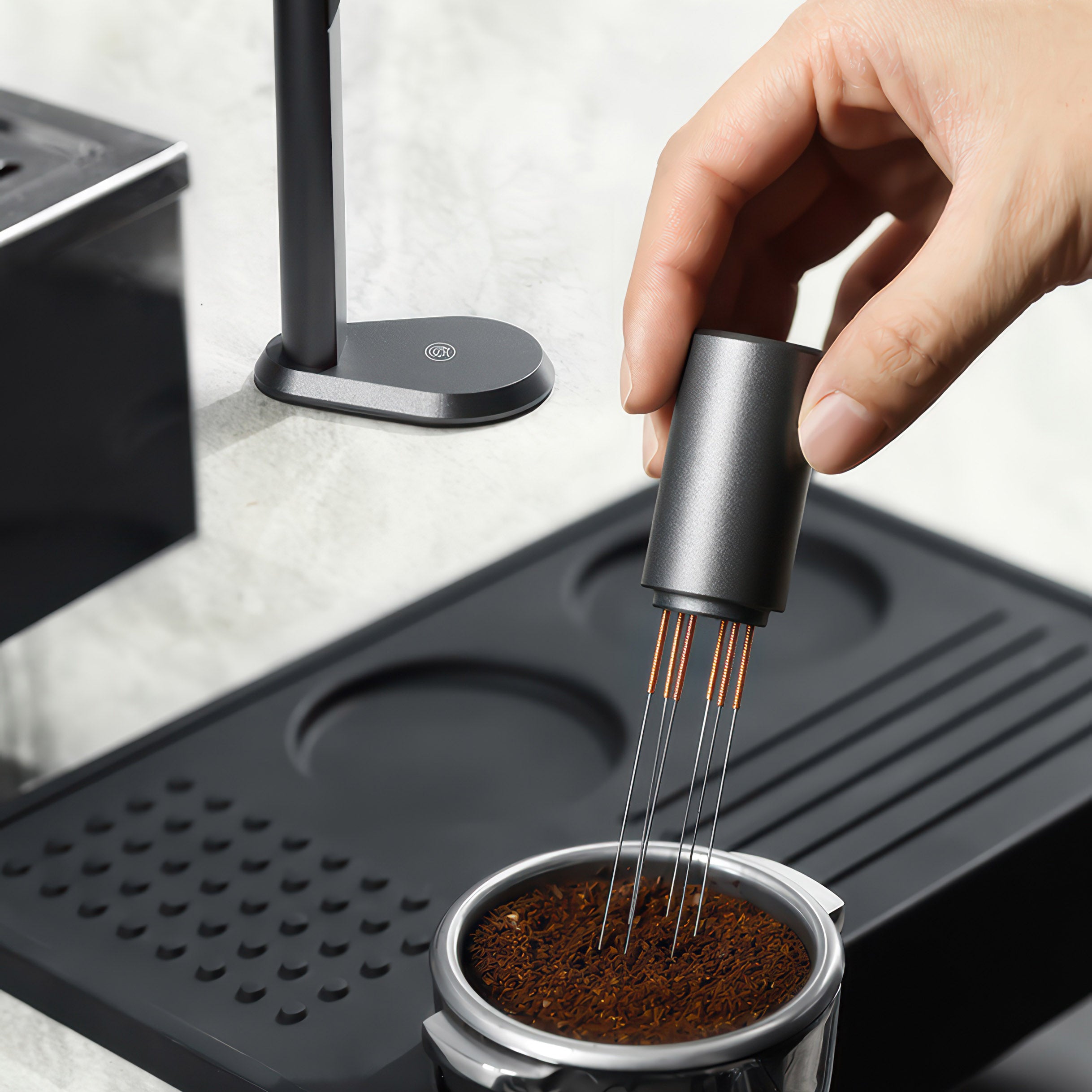Premium WDT Tool for Espresso - Needle Distribution Tool with Magnetic Stand | Perfect for Baristas & Home Coffee Brewing