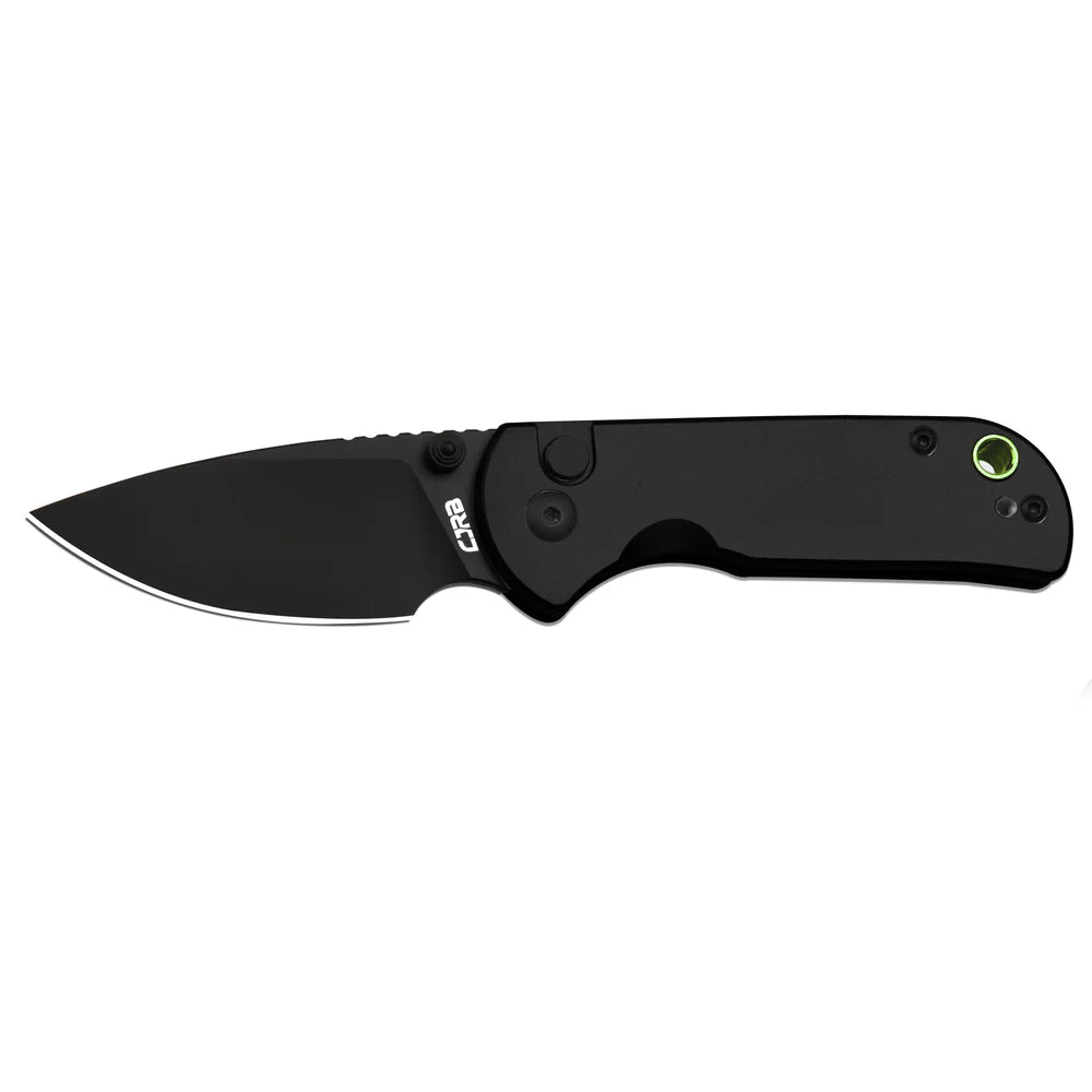 CJRB 1935BK Hectare Crossbar Lock Folding Knife - Sand Polished Drop Point Blade, Black G10 Handles - EDC, Camping, Outdoor Survival Tool