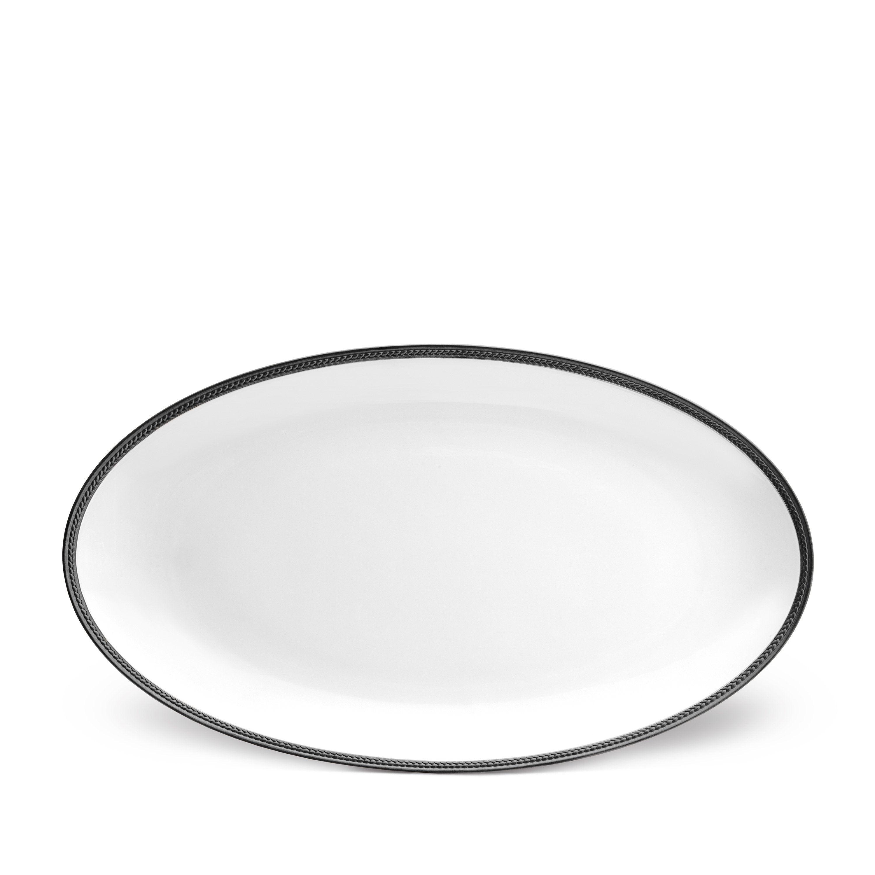 Braided Silk Oval Platter - Large Decorative Tray for Dining Table Centerpiece, Wedding Gift, or Home Decor Serving Dish