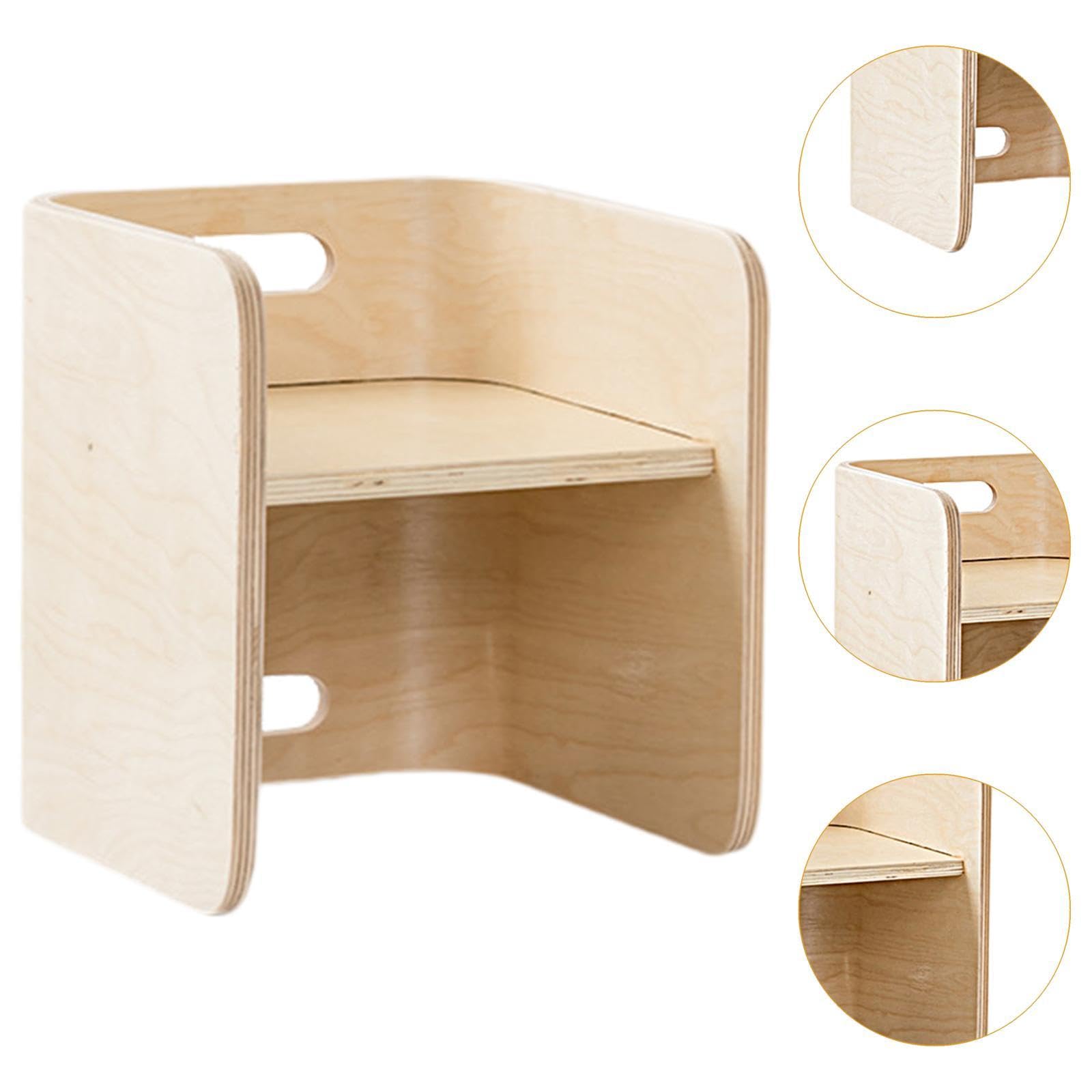 Montessori Weaning Chair for Toddlers - Kids Wooden Activity Chair with Adjustable Height for Playroom, Living Room & Reading - Perfect for Learning, Snacking & Playtime