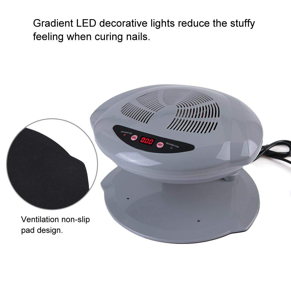 Dioche Automatic Sensor Nail Polish Dryer - Fast Drying Nail Fan for Regular Polish, Portable Nail Blow Dryer for Home & Salon Use - Perfect for Manicures, Pedicures & Nail Art (Silver)