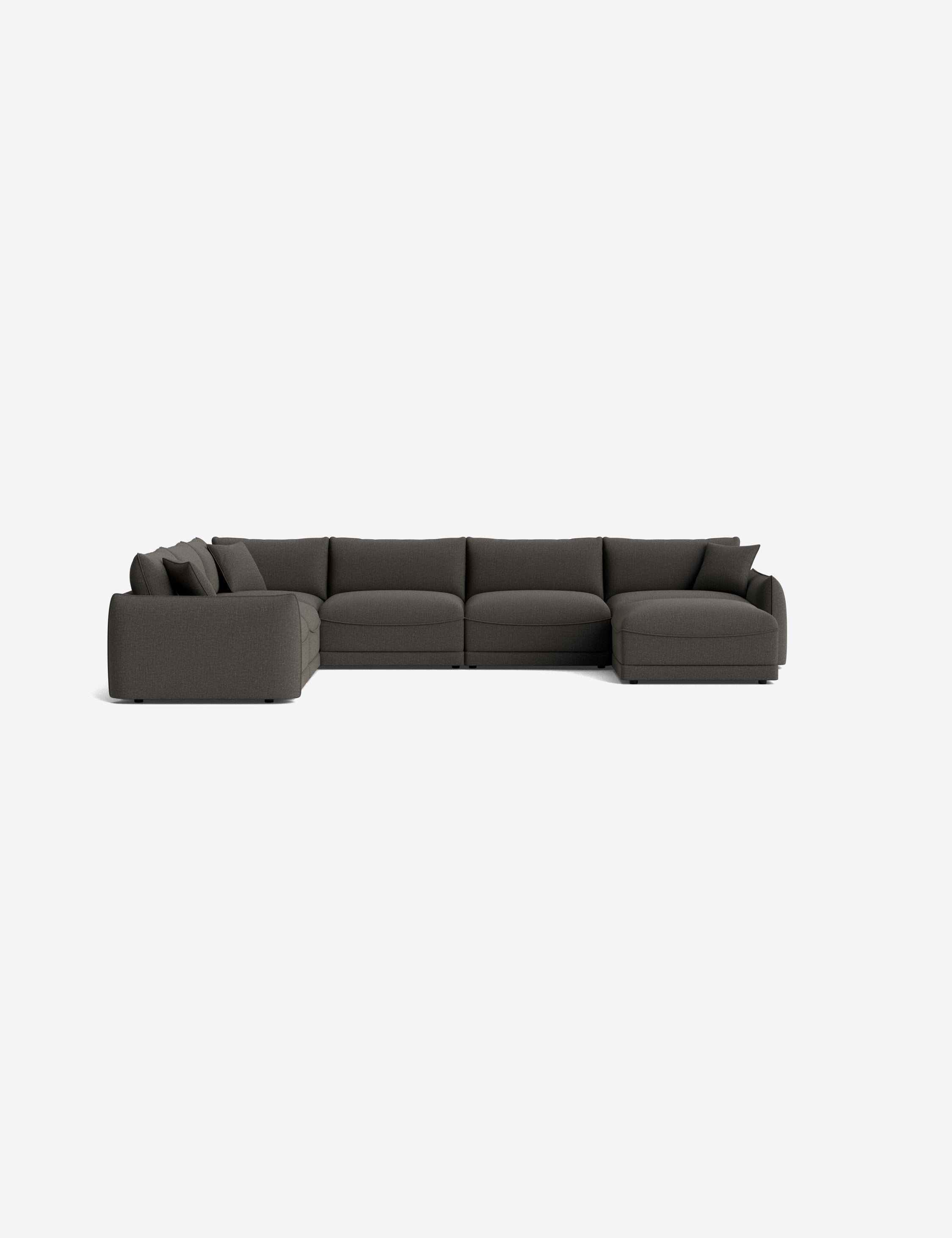 Balmer Modular Corner Sectional Sofa with Ottoman - Modern L-Shaped Living Room Furniture for Small Spaces | Perfect for Apartments, Condos and Family Gatherings