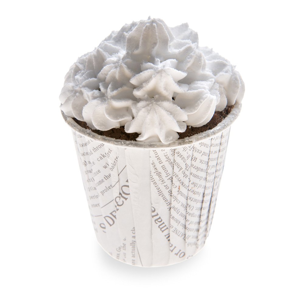 Restaurantware Panificio 3.5 Ounce Baking Cups - 200 Count Pleated Cupcake Liners | Oven-Safe, Freezer-Safe Black & White Paper Muffin Wrappers | Disposable Newsprint Design for Wedding Parties, Baby Showers & Birthday Celebrations | Perfect for Baking, Dessert Displays & Party Favors