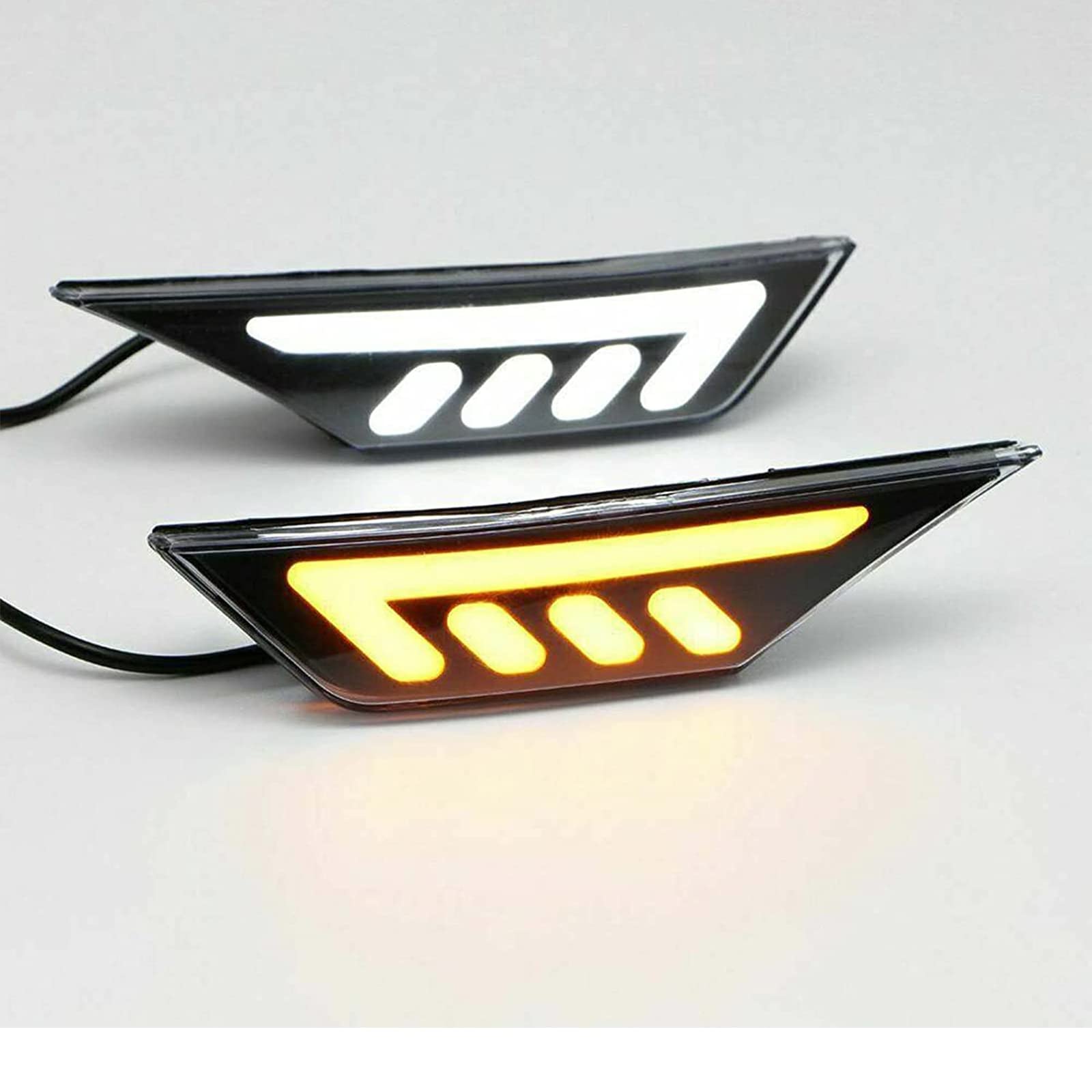 LED Black Side Marker Turn Signal Lights for 2016-2020 Honda Civic - Pair of Smoked LED Side Markers with Amber Turn Signals | Easy Installation, Durable & Waterproof | Perfect for Night Driving & Car Customization