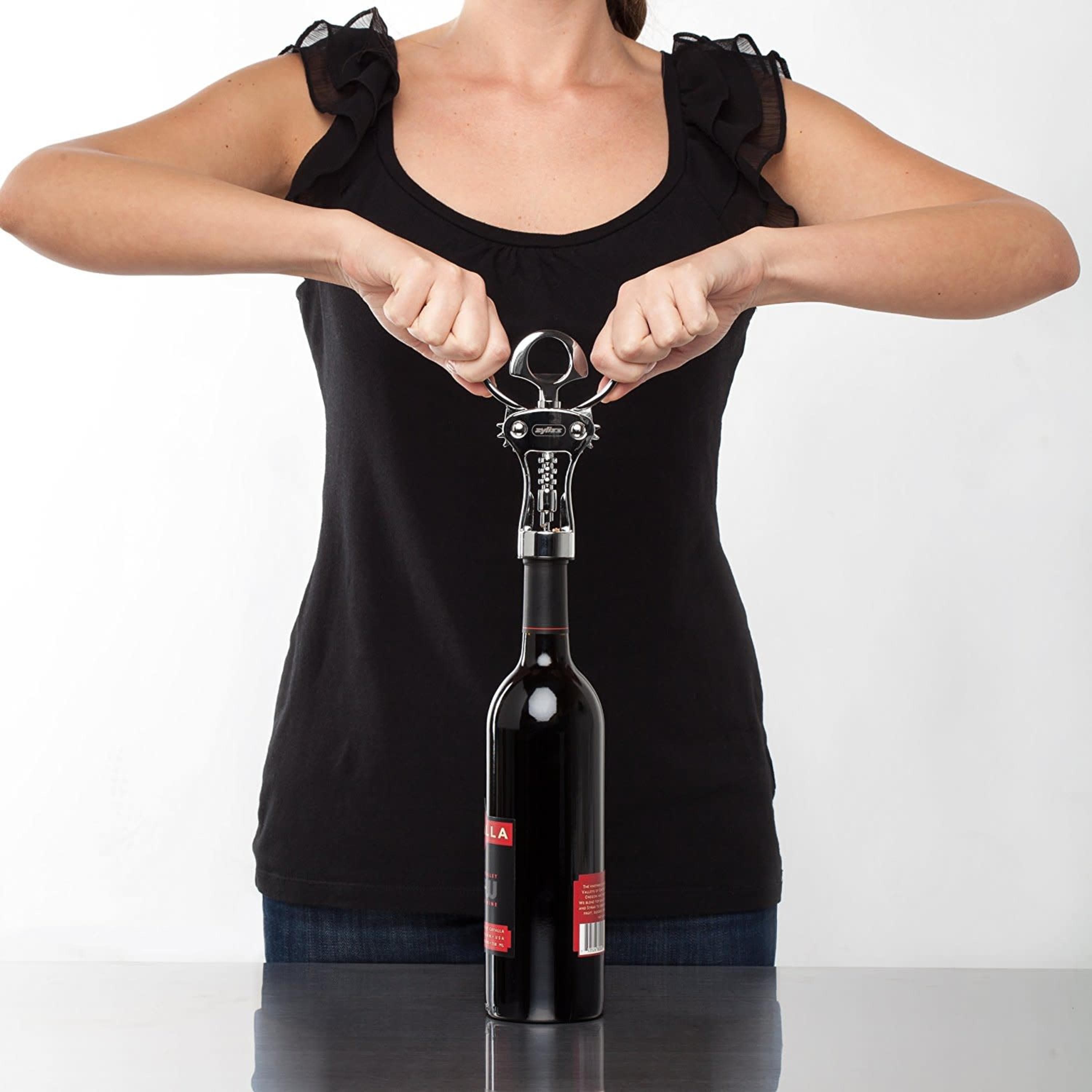 Zyliss Easy Corkscrew & Wine Bottle Opener - Premium Stainless Steel Wine Key for Smooth Cork Removal | Perfect for Home Bars, Restaurants, and Wine Tasting Parties