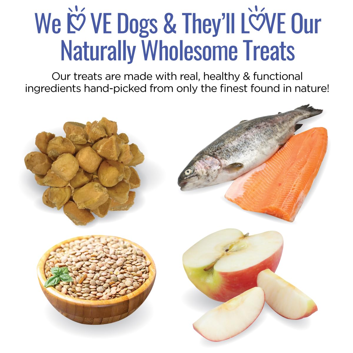 Smart Cookie All Natural Soft Dog Treats - Trout & Apple Flavor - Healthy Grain-Free Chewy Dog Snacks for Allergies & Sensitive Stomachs - Human-Grade USA Made - 5oz Bag - Perfect for Training Rewards & Digestive Health