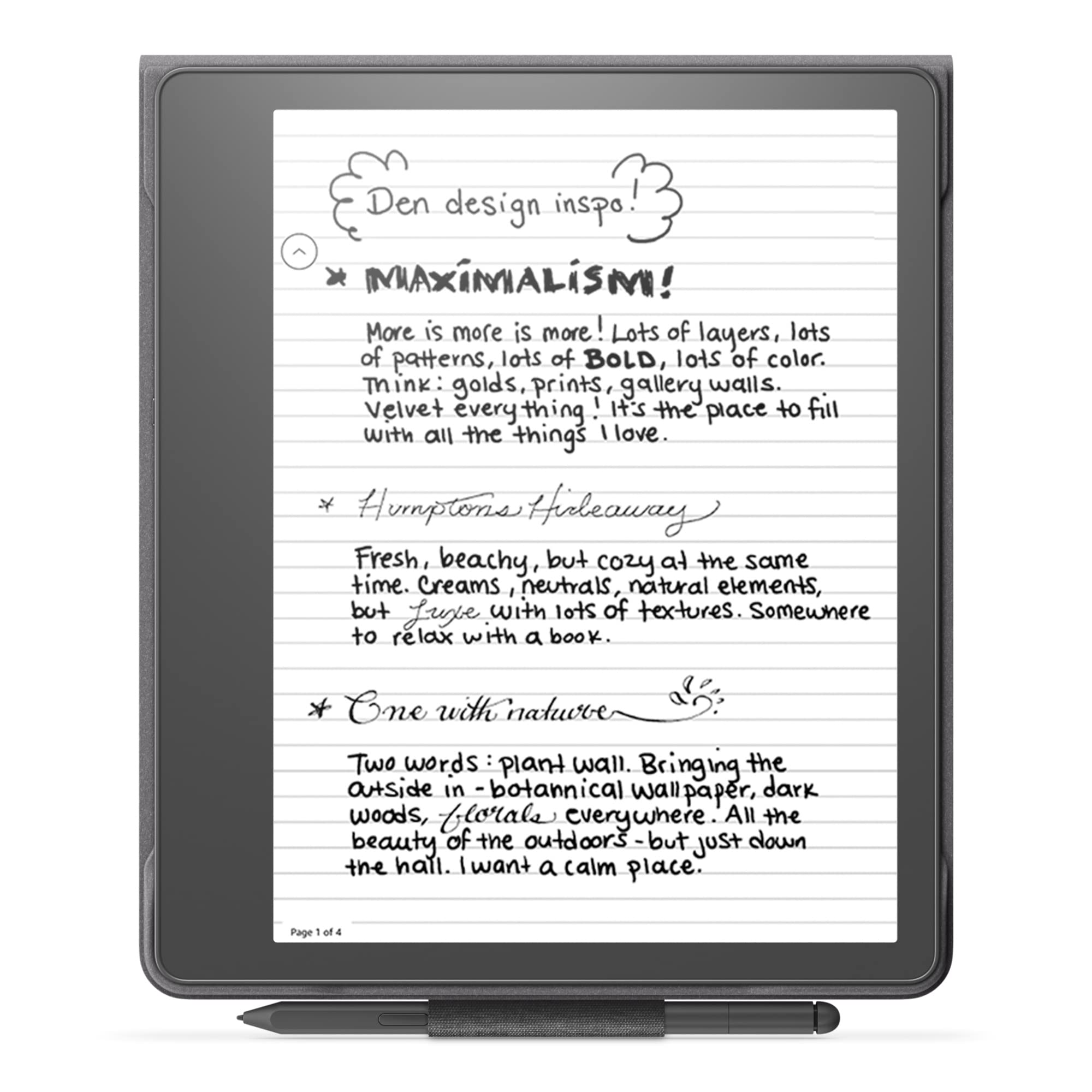 Amazon Kindle Scribe Fabric Folio Cover with Magnetic Attachment - Premium Protective Case for Writing & Reading (Black) | Perfect for Note-Taking, Ebook Reading & Travel Protection