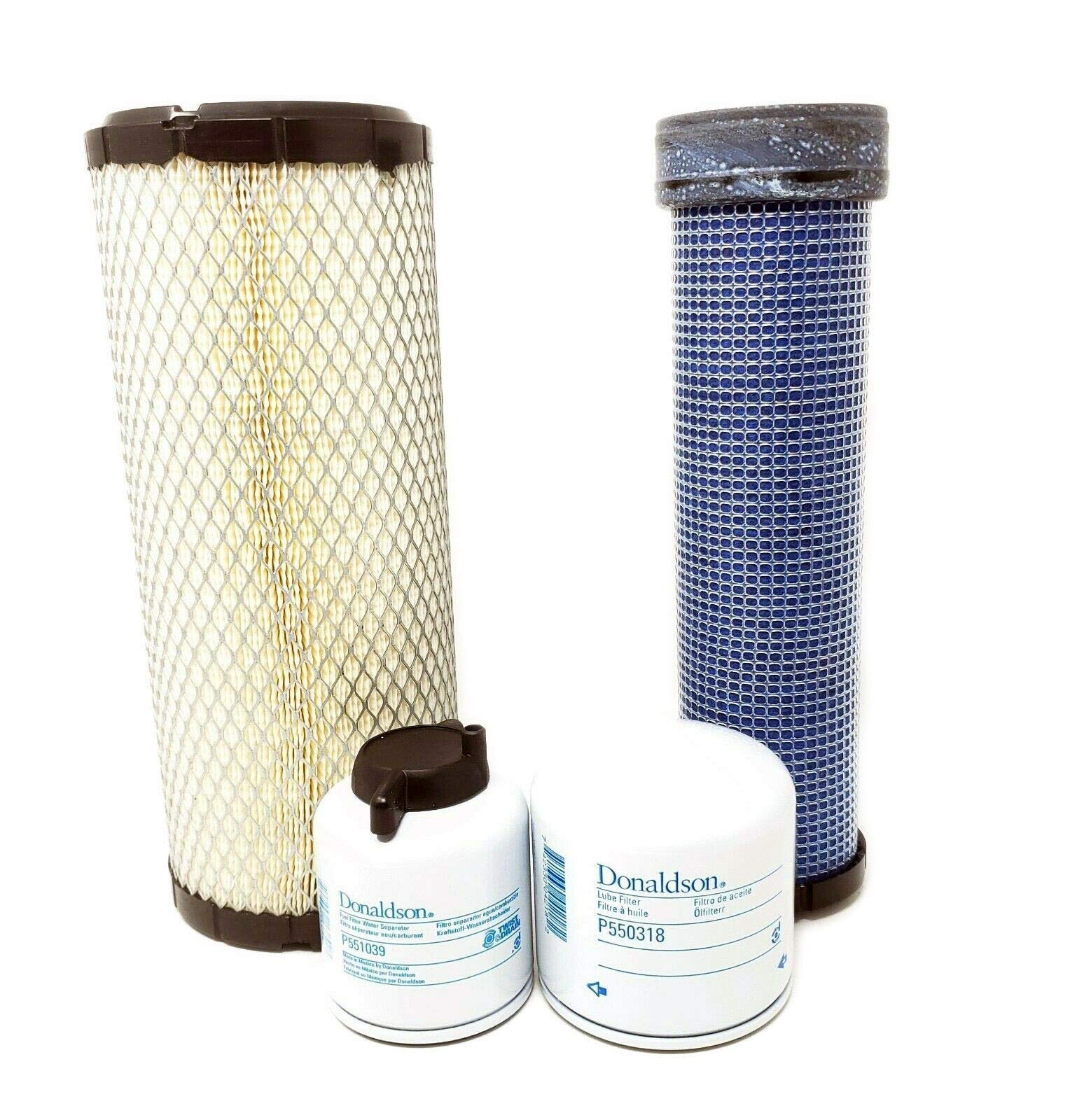 CFKIT Air Filter Service Kit for Bobcat 335 337 341 Skid Steer Loaders - Replacement Air, Fuel & Hydraulic Filters for Heavy-Duty Construction Equipment Maintenance
