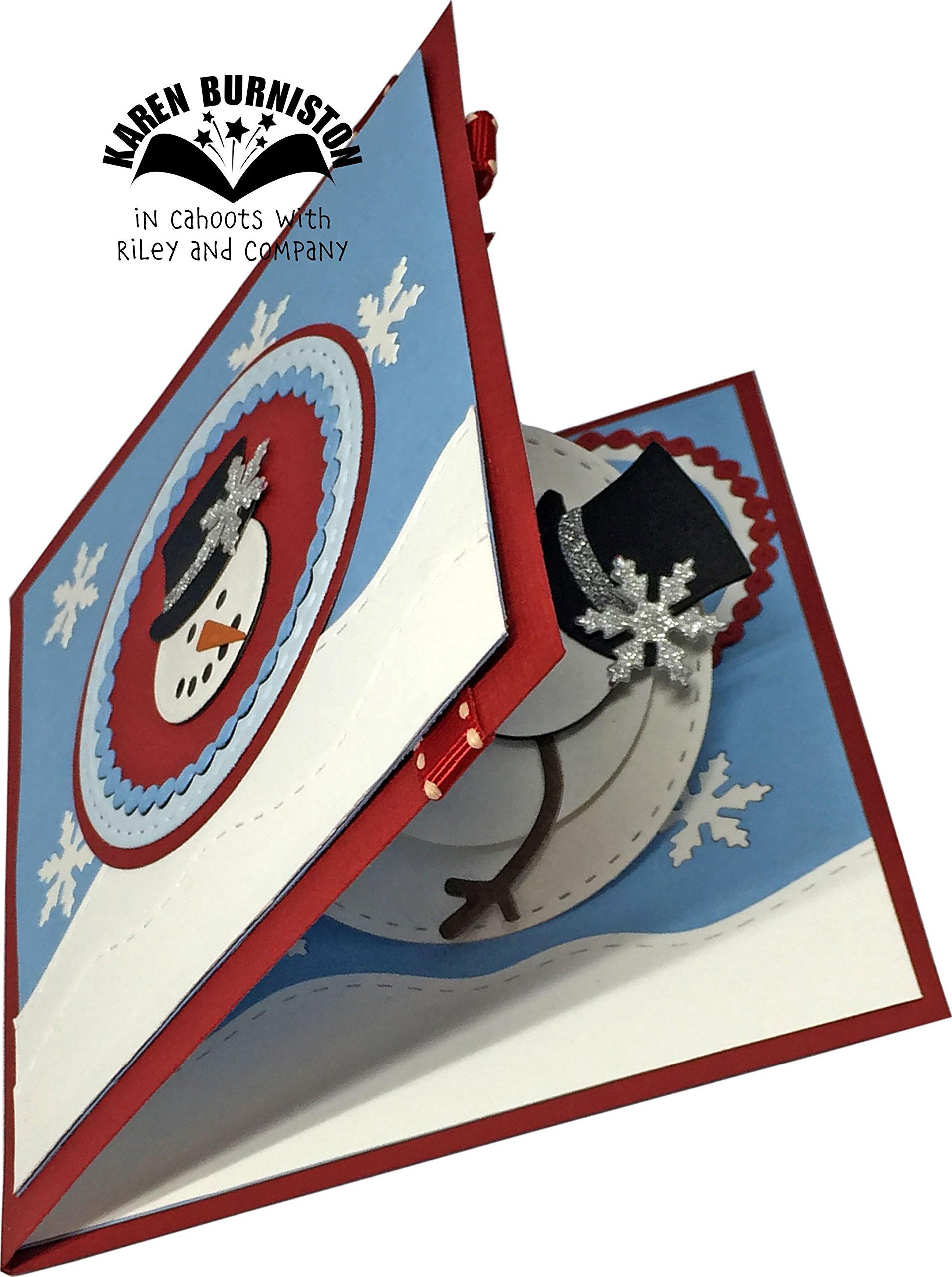 KB Riley 1012 Karen Burniston Snowman Twist Circle Pop-Up Dies for Card Making - Perfect for Christmas Greeting Cards, DIY Scrapbooking & Holiday Crafts