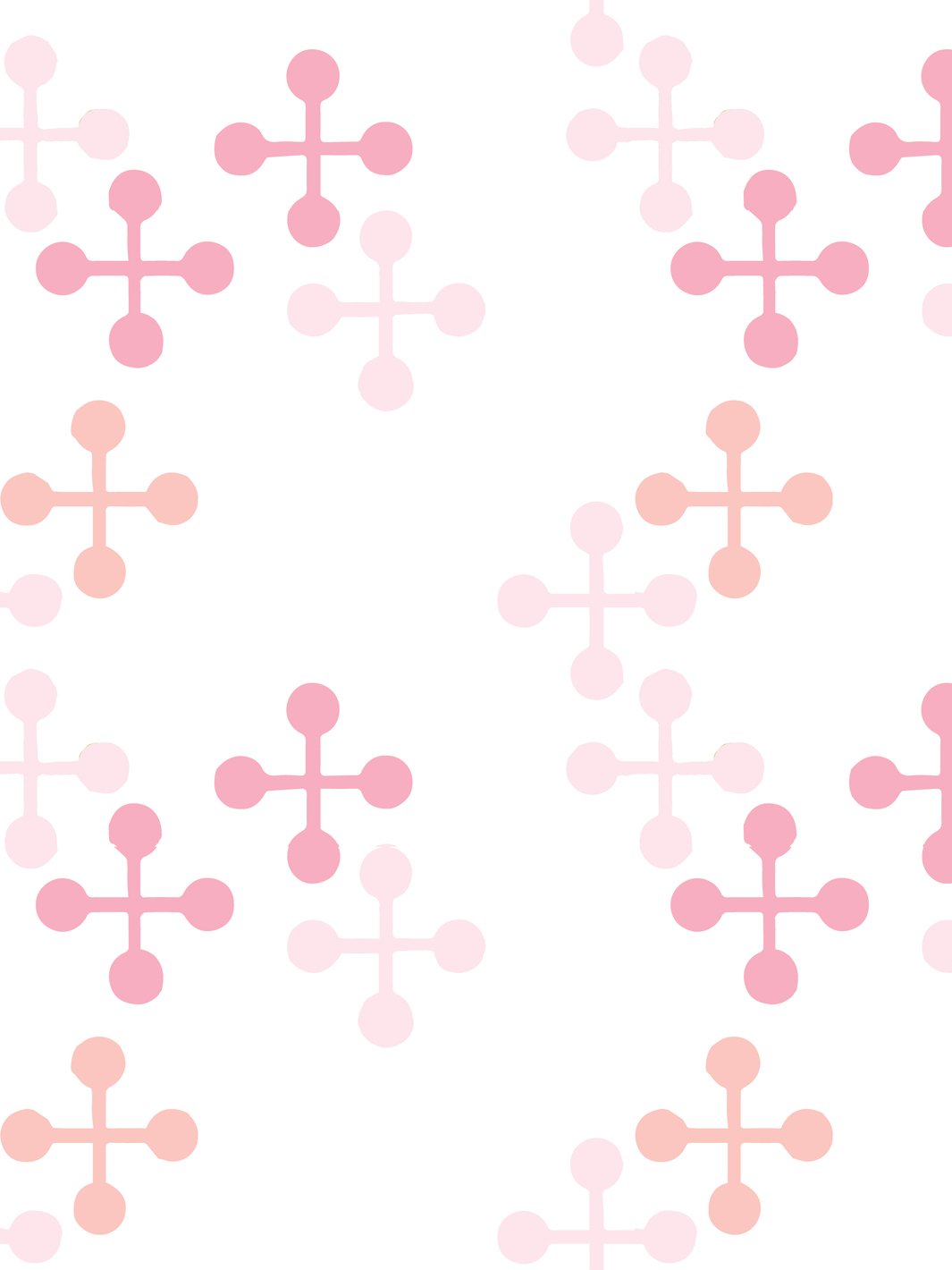 Fisher Price™ Jacks Large Pink Wallpaper - Perfect for Nursery, Kids Room & Playroom Decor