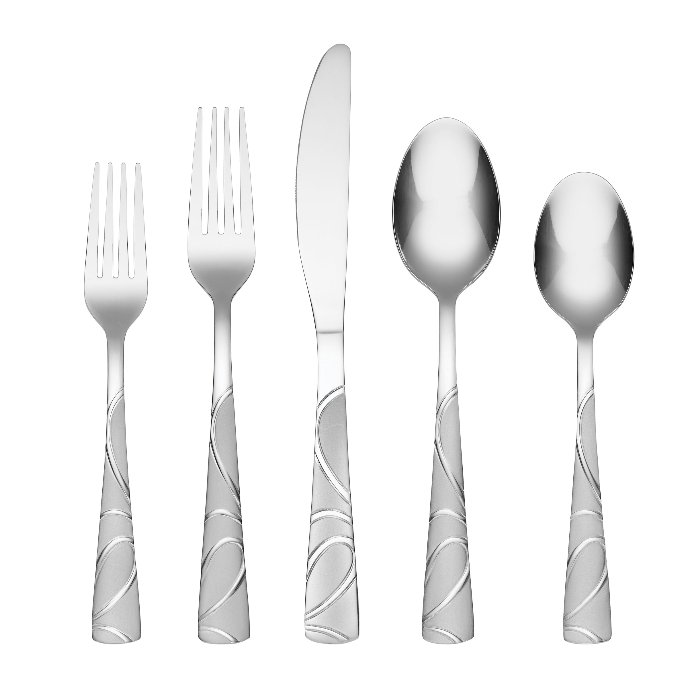 Premium Sasha Sand 20-Piece Stainless Steel Flatware Set - Elegant Silverware for 4 People - Perfect for Dinner Parties, Weddings & Everyday Dining