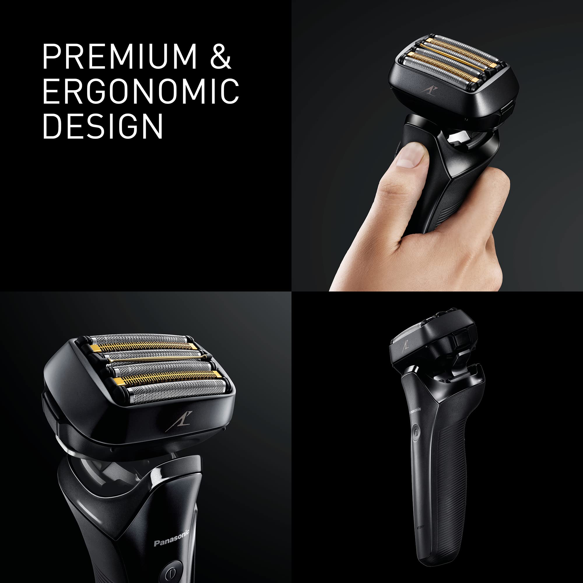 Panasonic ES-LS9A Men's Electric Shaver - 6-Blade Wet/Dry Rotary Razor with Cleaning & Charging Station - Smooth Shaving for Sensitive Skin - Perfect for Travel & Daily Grooming Routine