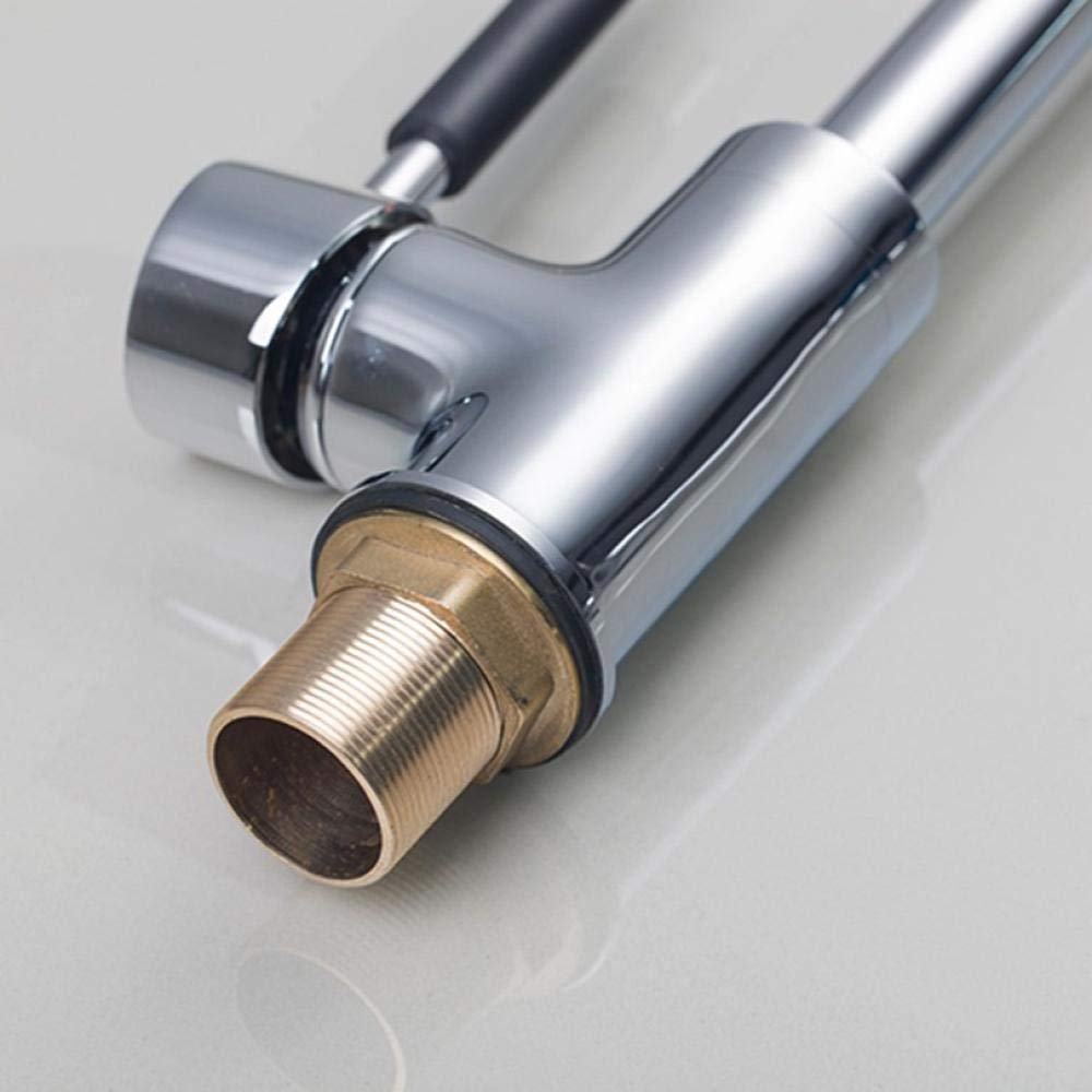 360° Swivel Pull Out Kitchen Faucet with Sprayer - Solid Brass Chrome Polish Water Mixer Tap for Sink Basin | Perfect for Modern Kitchens & Food Prep Stations