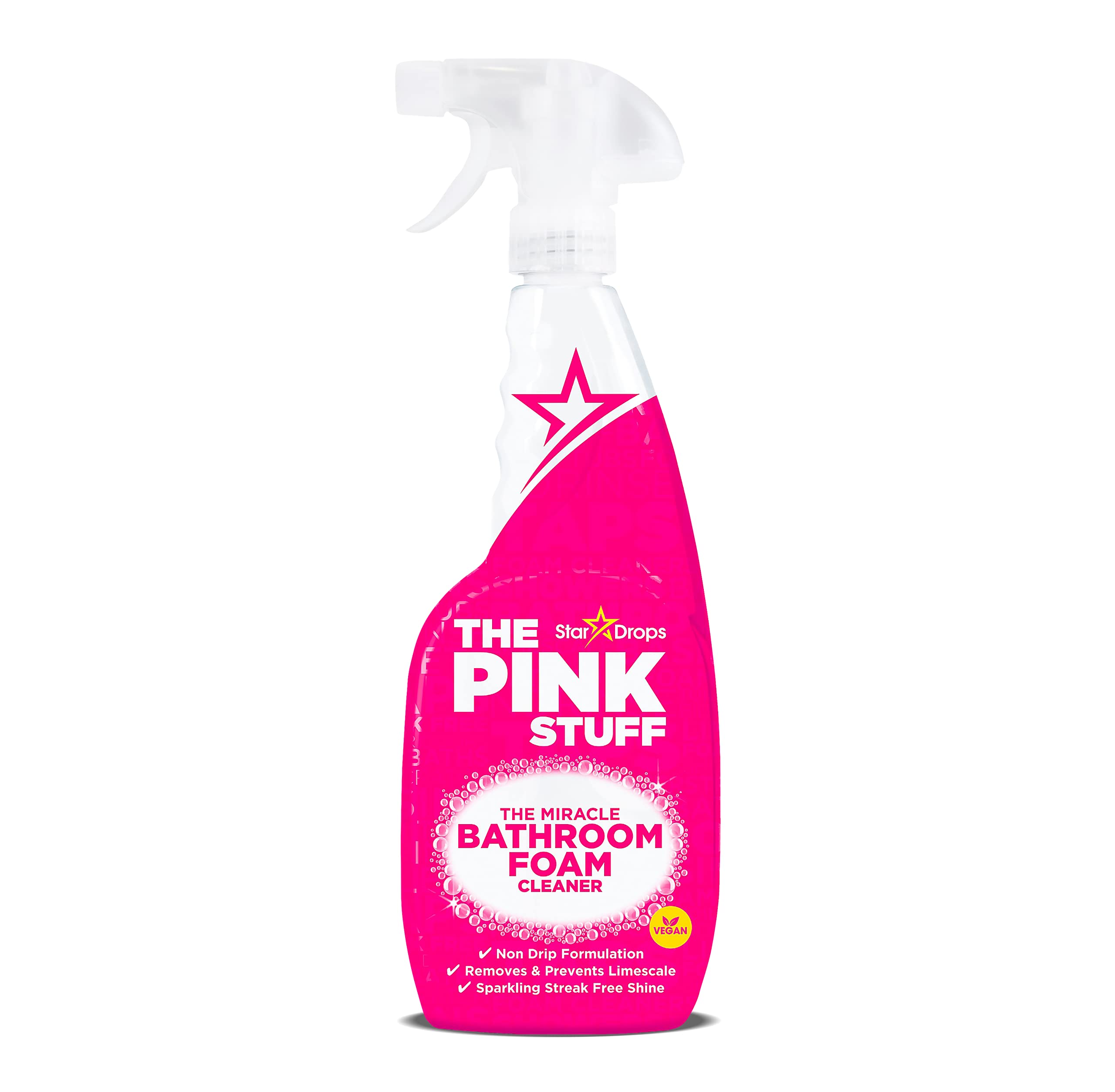 Stardrops The Pink Stuff Miracle Cleaning Paste & Bathroom Foam Cleaner Bundle - 2 Pack (1 Paste + 1 Foam Cleaner) for Kitchen, Bathroom, Oven & Tough Stain Removal