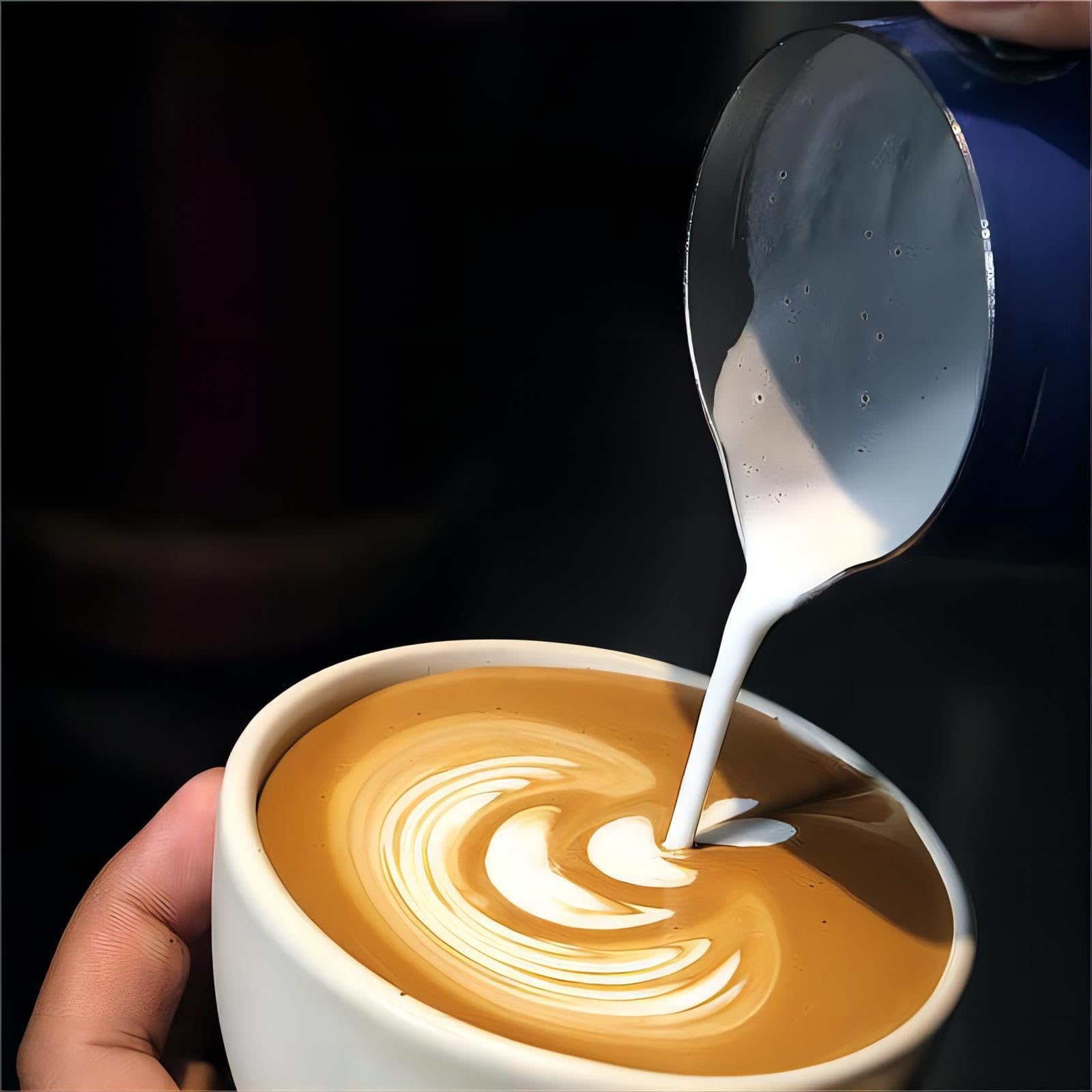 CHULUX Compact Espresso Machine with 12oz Stainless Steel Milk Pitcher - Perfect for Home Baristas & Small Coffee Shops