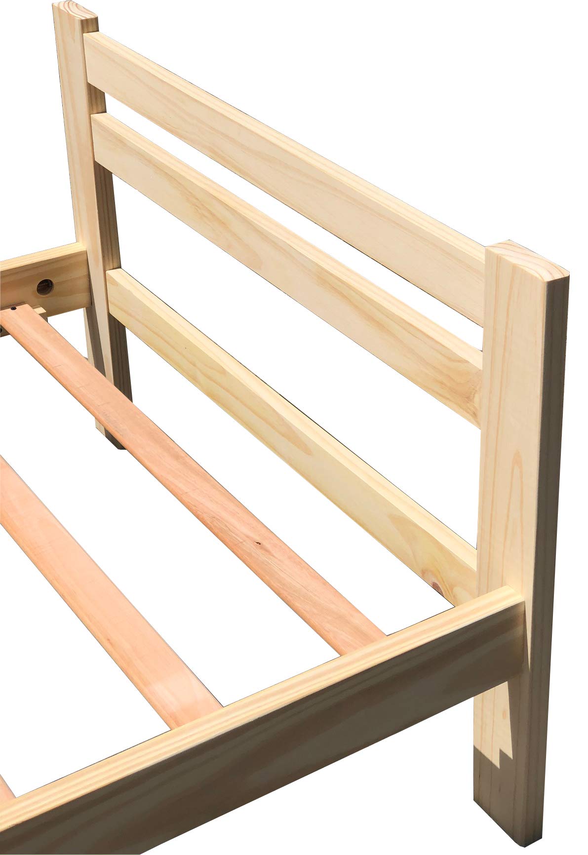 Solid Pine Wood Twin Trundle Bed Frame with Slats Support - Unfinished Wooden Bed for Kids & Guest Rooms - Space-Saving Wheeled Trundle Design for Small Bedrooms & Vacation Homes