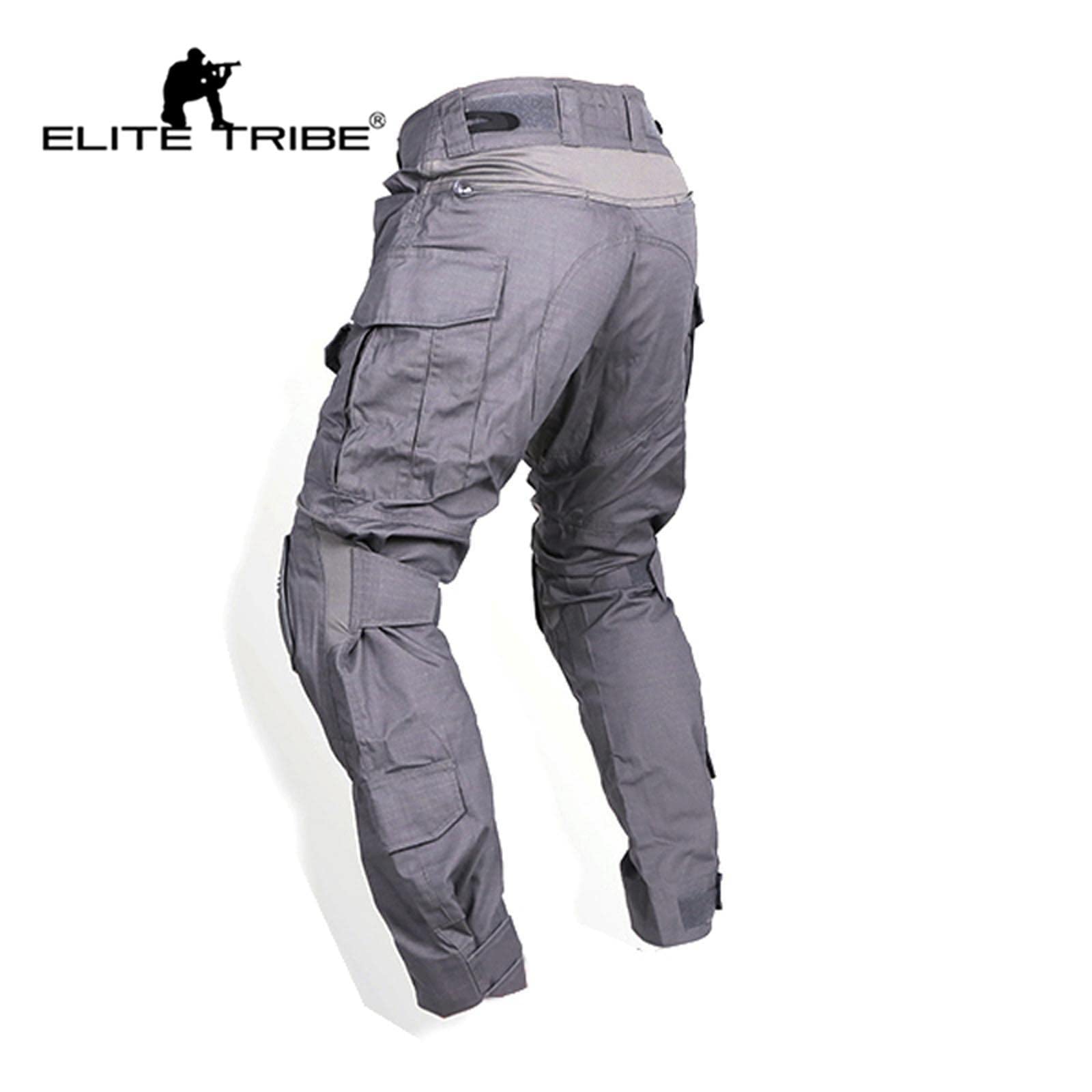 Emerson Airsoft Tactical Combat Pants - Military BDU Gen3 Pants with Knee Pads (Wolf Gray) for Airsoft, Hunting & Outdoor Activities