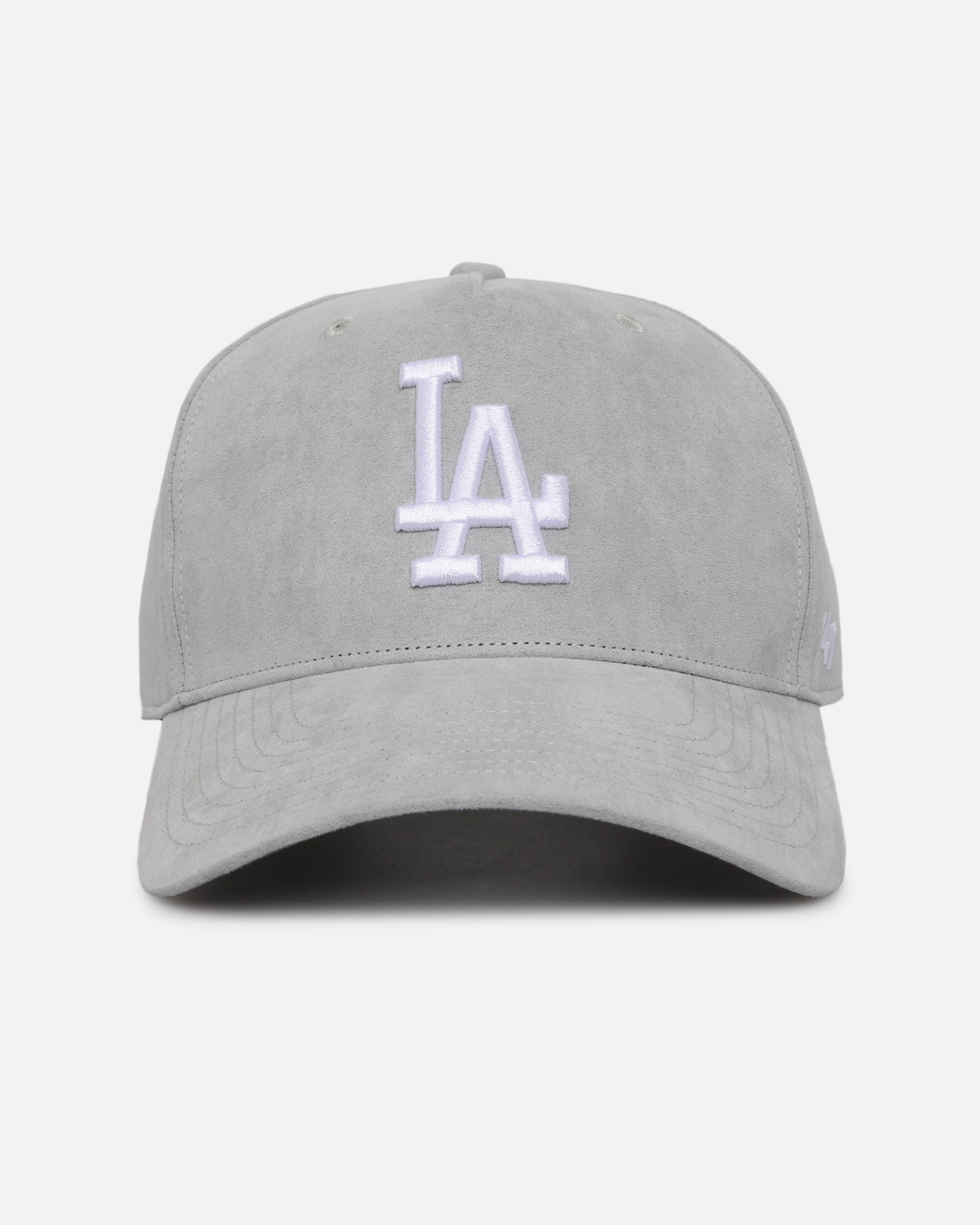 47 Brand Los Angeles Dodgers '47 MVP DT Ultrasuede Strapback Hat - Gray/White Adjustable Baseball Cap for Men & Women - Perfect for Games, Casual Wear & Sports Fan Gifts