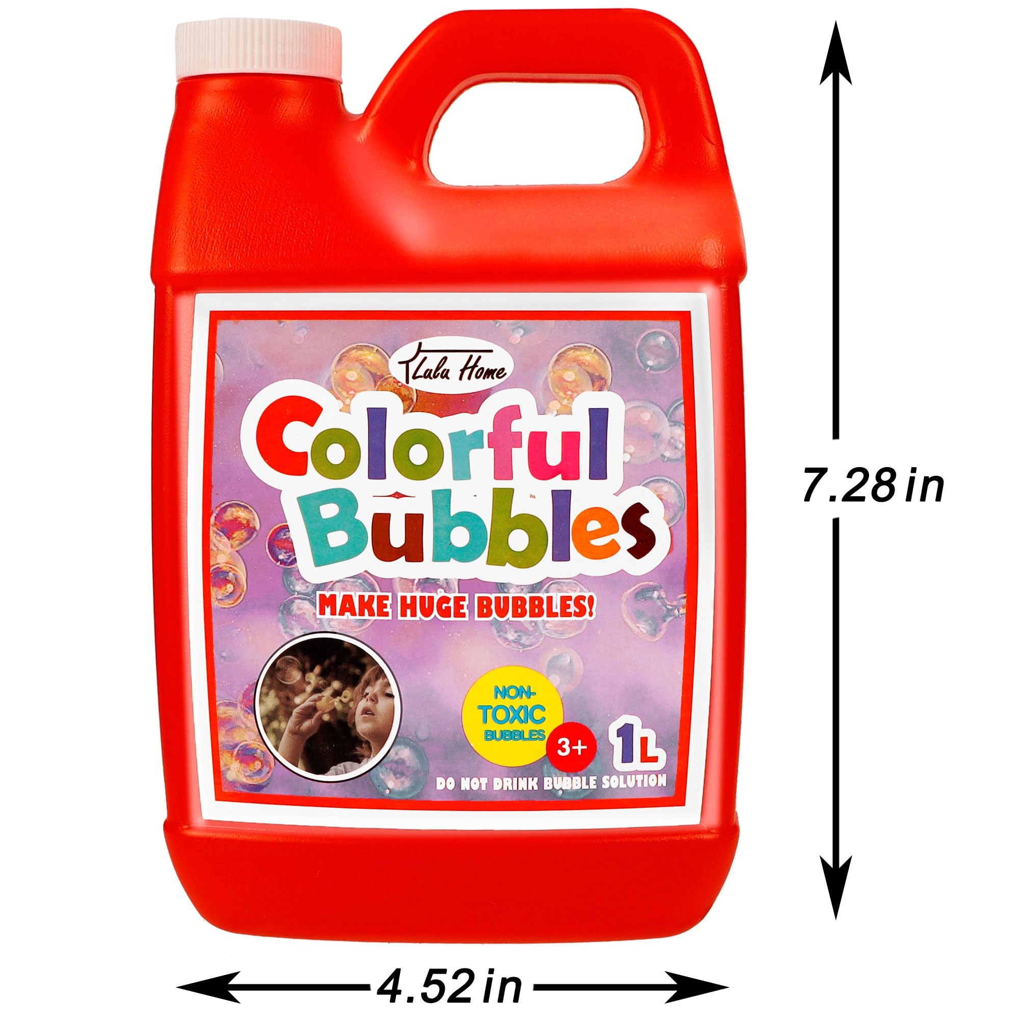 Lulu Home 2-Pack Bubble Concentrate Solution (2L/67.6oz) - Refill for Bubble Machines, Giant Bubble Wands & Blowers - Perfect for Kids Parties, Halloween, Birthday Celebrations & Outdoor Play - Makes Up to 5 Gallons of Bubbles