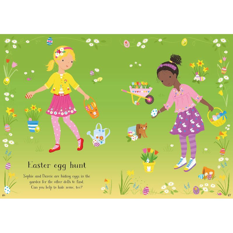 Little Sticker Dolly Dressing Easter Sticker Book - Fun Easter Activity for Kids, Girls Dress Up Stickers, Creative Play for Parties & Holiday Celebrations