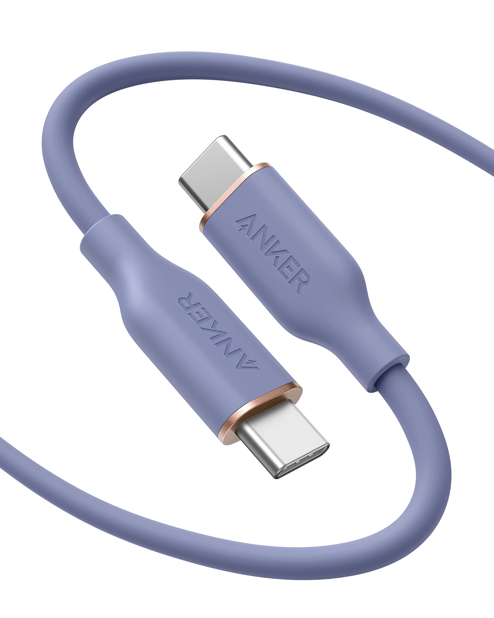 Anker 100W USB-C Cable 6ft Fast Charging for MacBook Pro, iPad, Galaxy S21 - Home & Travel Use