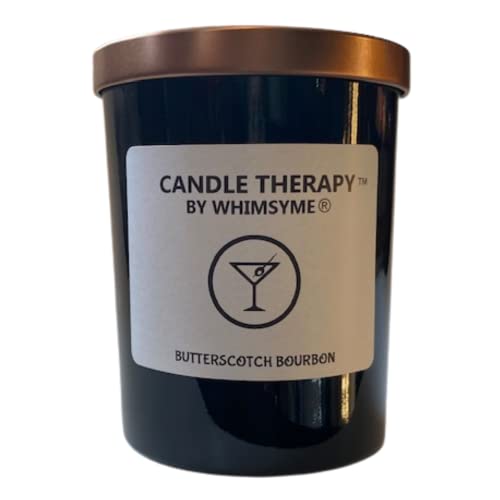 Bourbon Butterscotch Candle - Handmade Whiskey Scented Soy Wax Candle - Buttered Rum & Vanilla Bourbon Aroma - Perfect for Birthday Gifts, Home Decor & Relaxation - Long-Lasting Dessert Scented Candle for Cozy Evenings