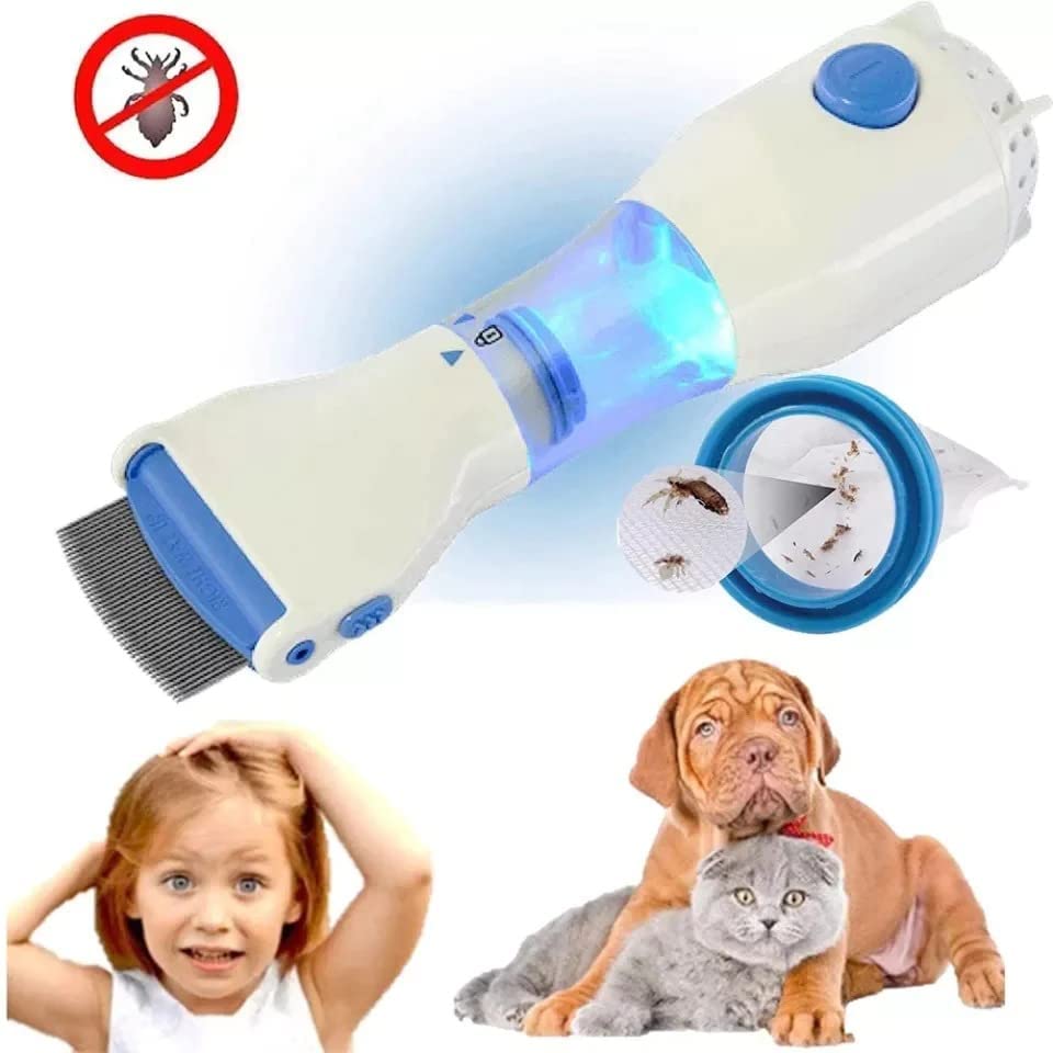 Electric Head Lice Comb - Chemical-Free Lice & Eggs Remover for Kids & Adults
