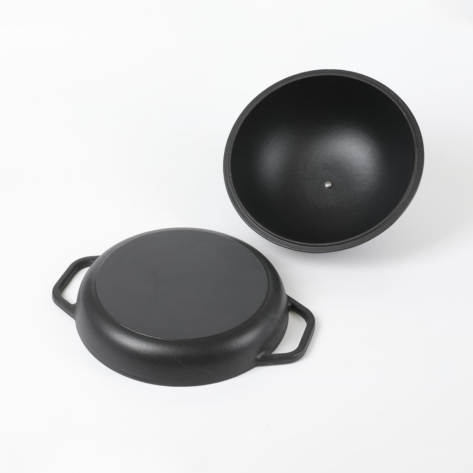 HAWOK 9.8 Inch Pre-Seasoned Cast Iron Bread Baking Pan with Cloche Lid - Perfect for Sourdough, Artisan Loaves & Dutch Oven Cooking - Ideal for Home Bakers & Outdoor Camping Use