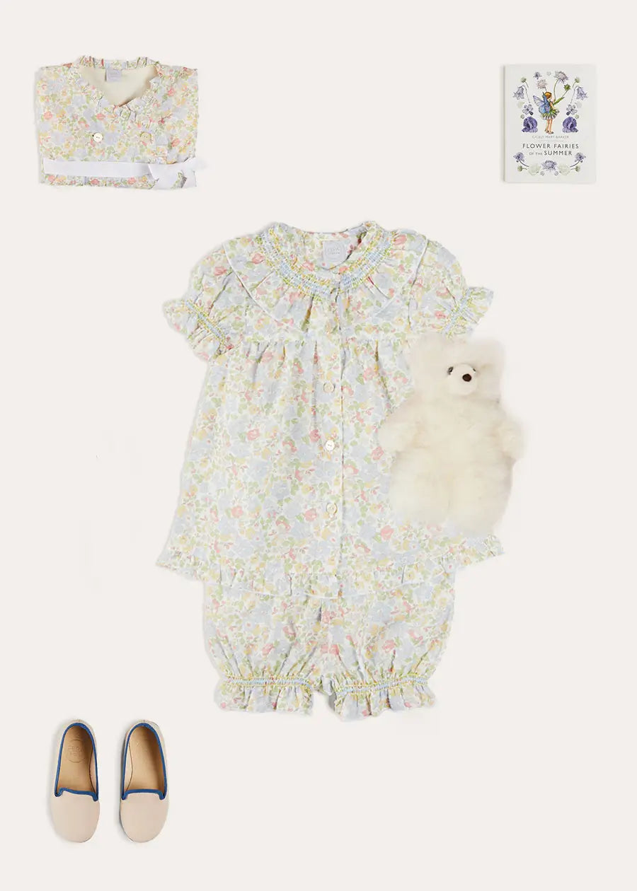 Clara Short Sleeve Toddler Girl Pajamas - Soft Cotton Sleepwear for Girls 2-4T | Perfect for Bedtime, Lounging & Travel