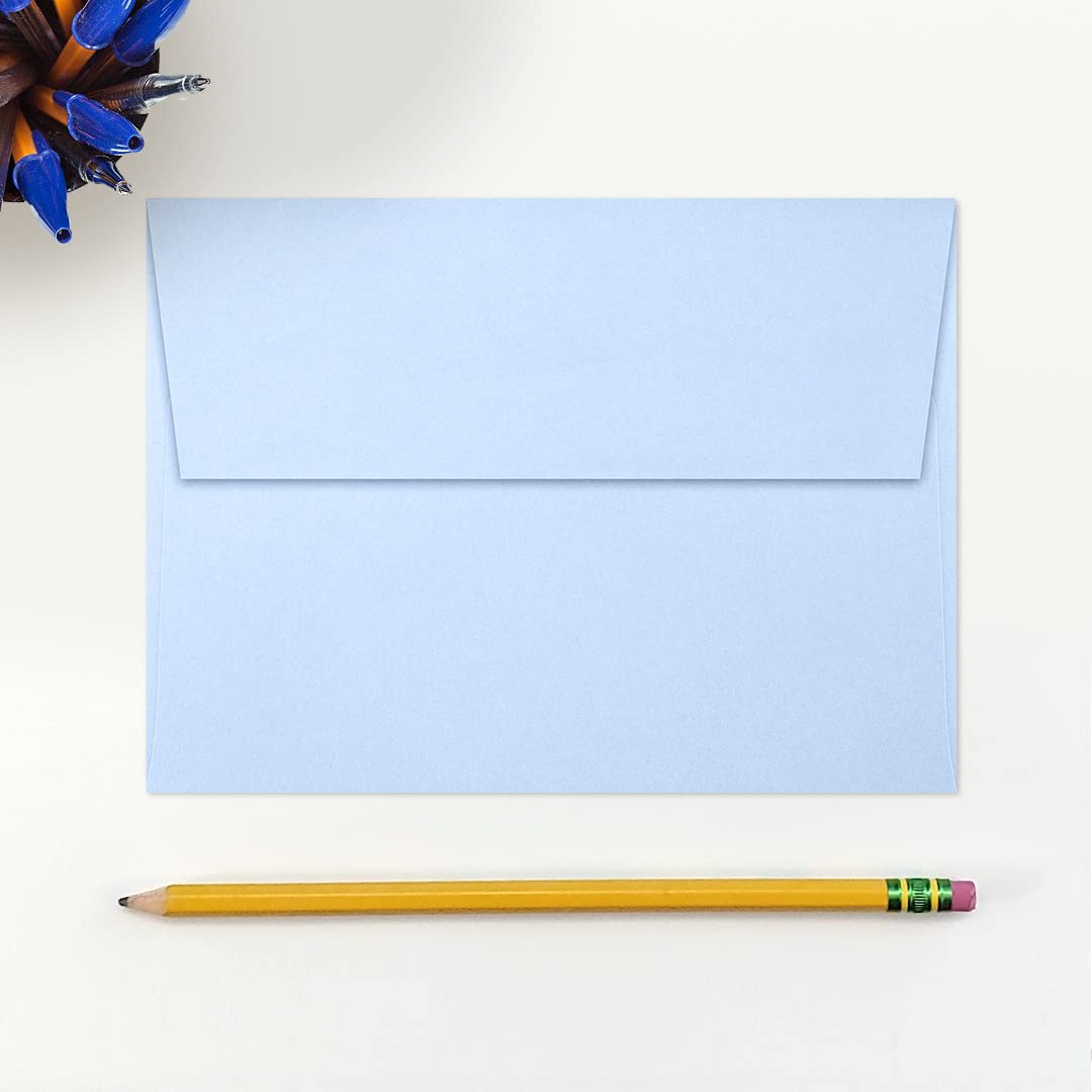 LUXPAPER A7 Printable Invitation Envelopes for 5x7 Cards - 80 lb. Premium Baby Blue Paper, Self-Sealing Peel & Press, 1000 Pack (5.25x7.25 in) - Perfect for Weddings, Parties, Business Events & Greeting Cards