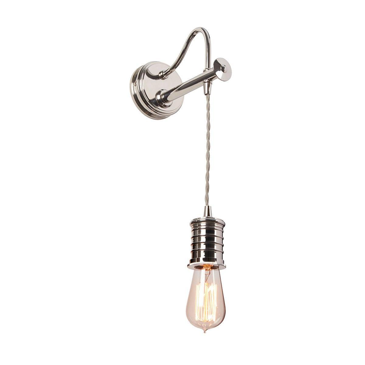 Elstead Lighting 1-Light Polished Nickel Wall Sconce - Modern Bathroom Vanity Light for Bedroom, Hallway & Entryway