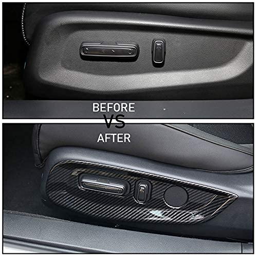 Honda Accord 10th Gen 2018-2021 Seat Adjustment Switch Trim Cover - Carbon Fiber Style Interior Accessories for Enhanced Car Cabin Aesthetics & Comfort