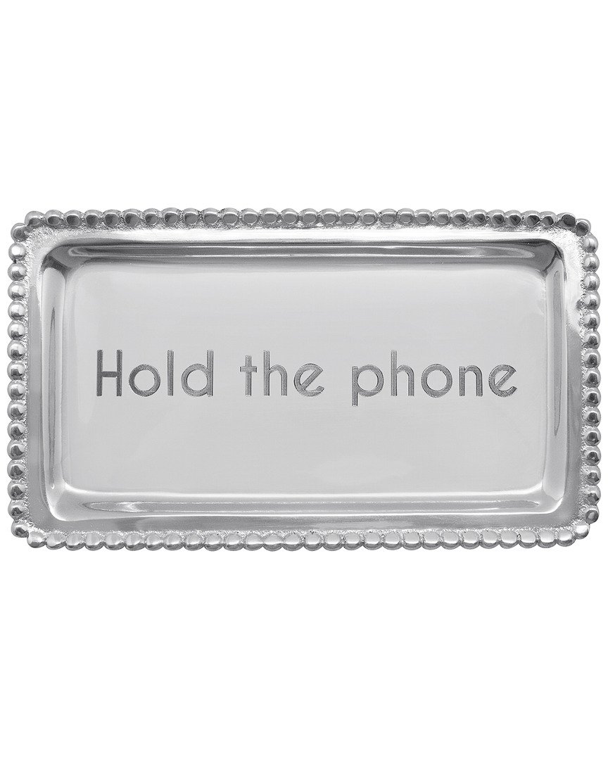 Mariposa Engraved Statement Phone Holder Tray - Elegant Desk Organizer for Smartphones, Keys & Jewelry | Perfect for Home Office, Bedside & Entryway Decor