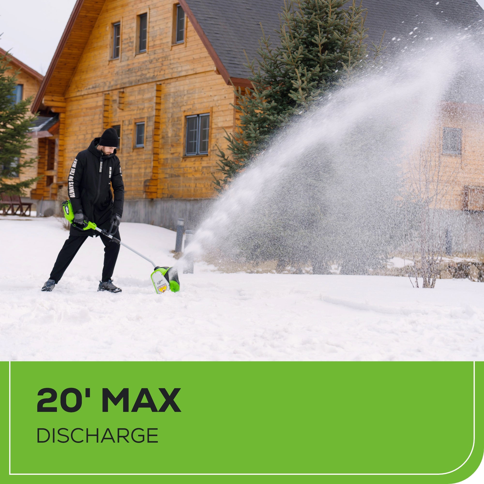 40V 12-Inch Cordless Brushless Snow Shovel (Tool Only) - Lightweight Electric Snow Removal for Driveways, Sidewalks & Deck Cleaning