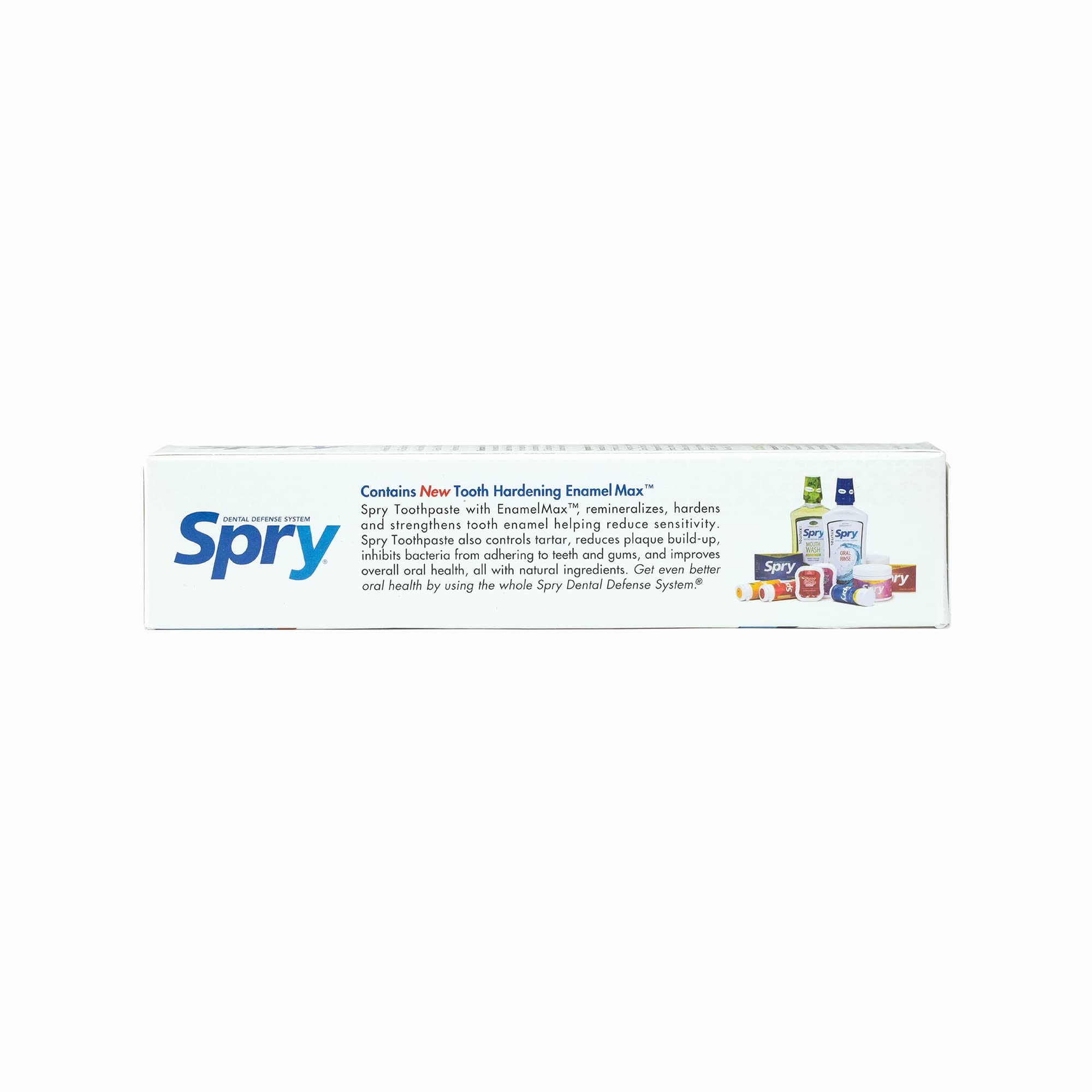 Spry Xylitol Toothpaste 5oz - Fluoride Free Natural Toothpaste for Adults & Kids, Teeth Whitening & Breath Freshening with Xylitol, Peppermint Flavor (Pack of 2) - Ideal for Daily Oral Care & Fresh Breath at Home or Travel