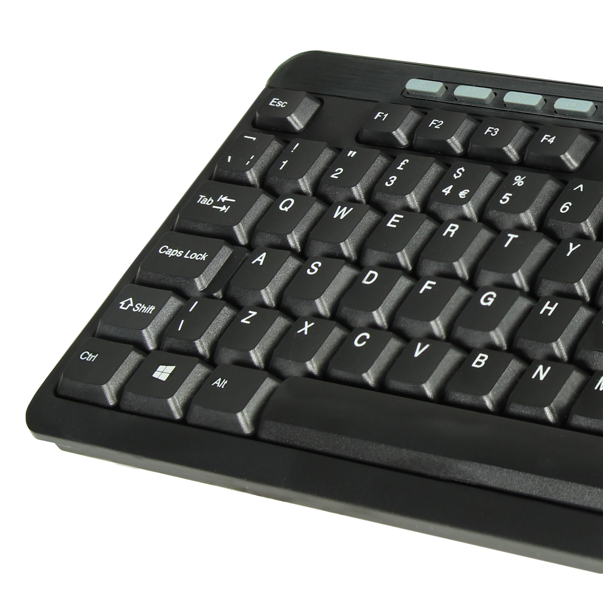 CiT USB Keyboard and Mouse Combo - Wired Ergonomic Desktop Set for PC, Laptop, Office & Gaming - Plug and Play (Black)