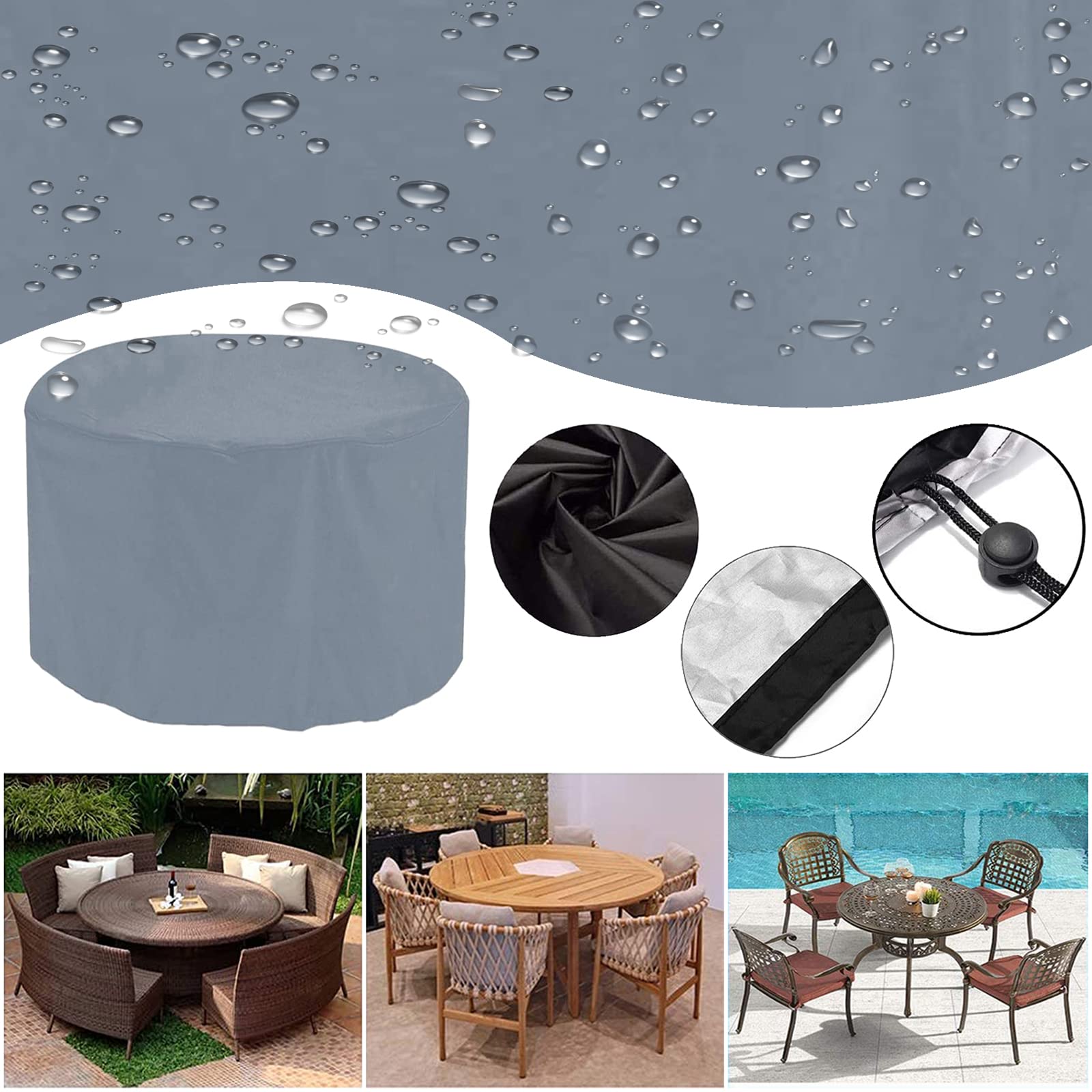 Waterproof Round Patio Furniture Covers 64