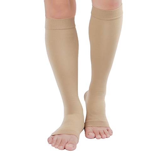 15-20mmhg Open-toe Beige