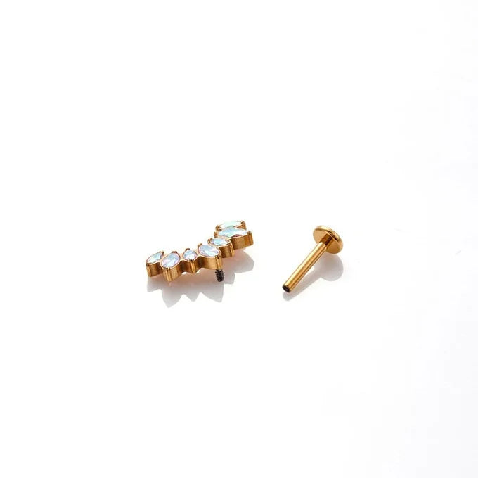 16G Sparkly CZ Titanium Lip Stud Labret Back Stud - Body Jewelry for Piercing | Perfect for Everyday Wear, Parties & Special Occasions