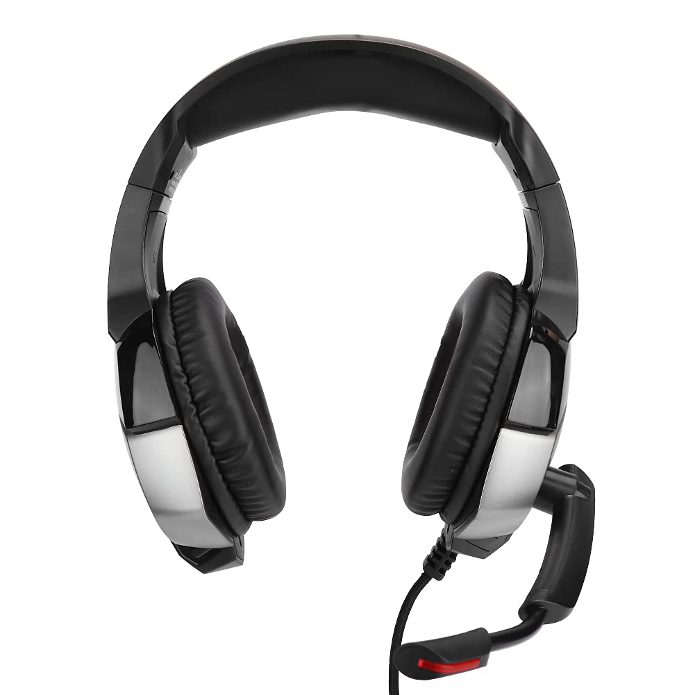 Wireless Gaming Headset with Microphone - 2.2m Cable, 20-20000Hz Frequency Response, Over-Ear Noise Isolation for PC/PS4/Xbox (Black & Red) - Perfect for FPS, RPG & Online Multiplayer Gaming