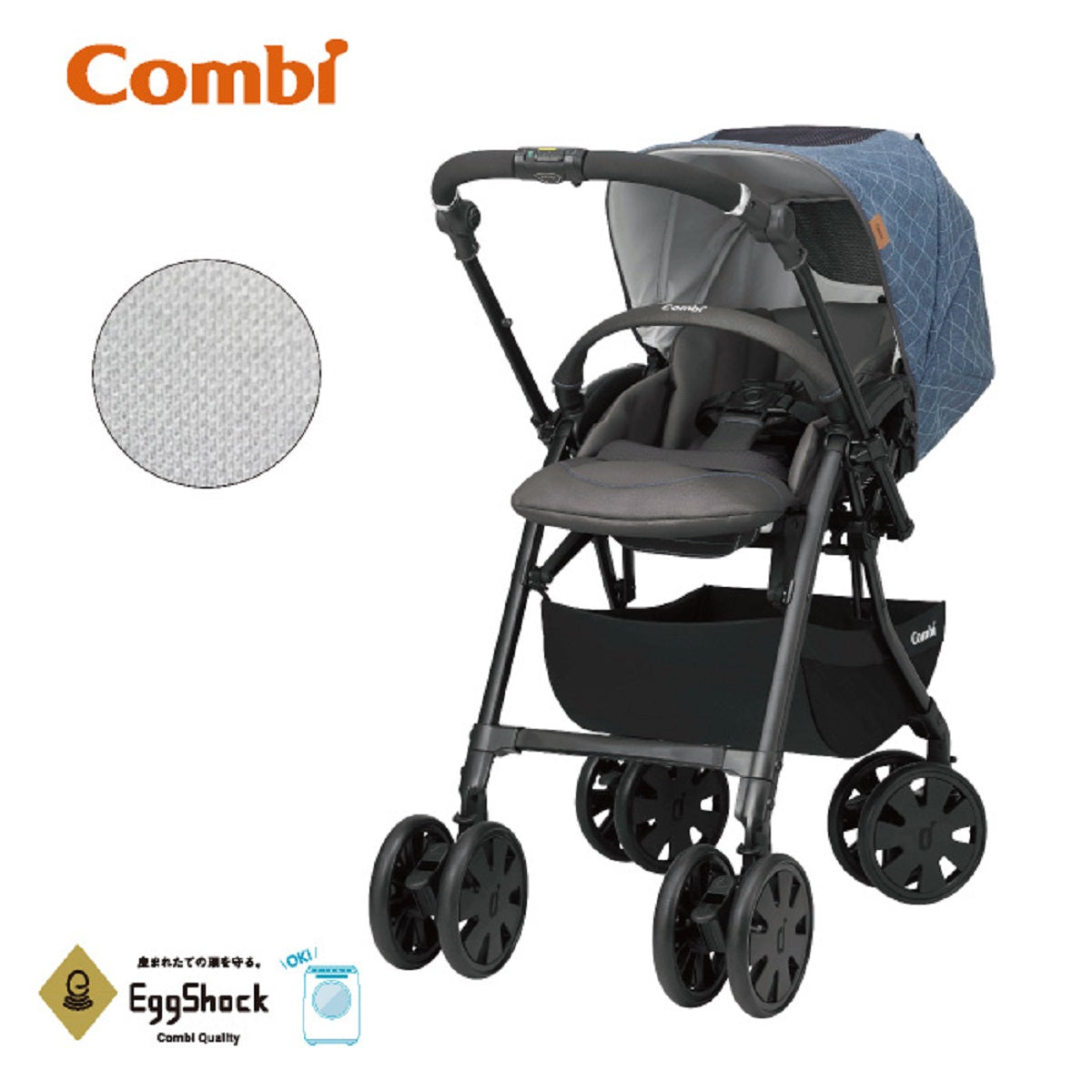 Combi CROSSGO 4CAS EG Lightweight Baby Stroller - Compact Foldable Travel System with Adjustable Canopy | Perfect for Newborns, Toddlers & Everyday Use in Parks, Shopping Malls & Air Travel