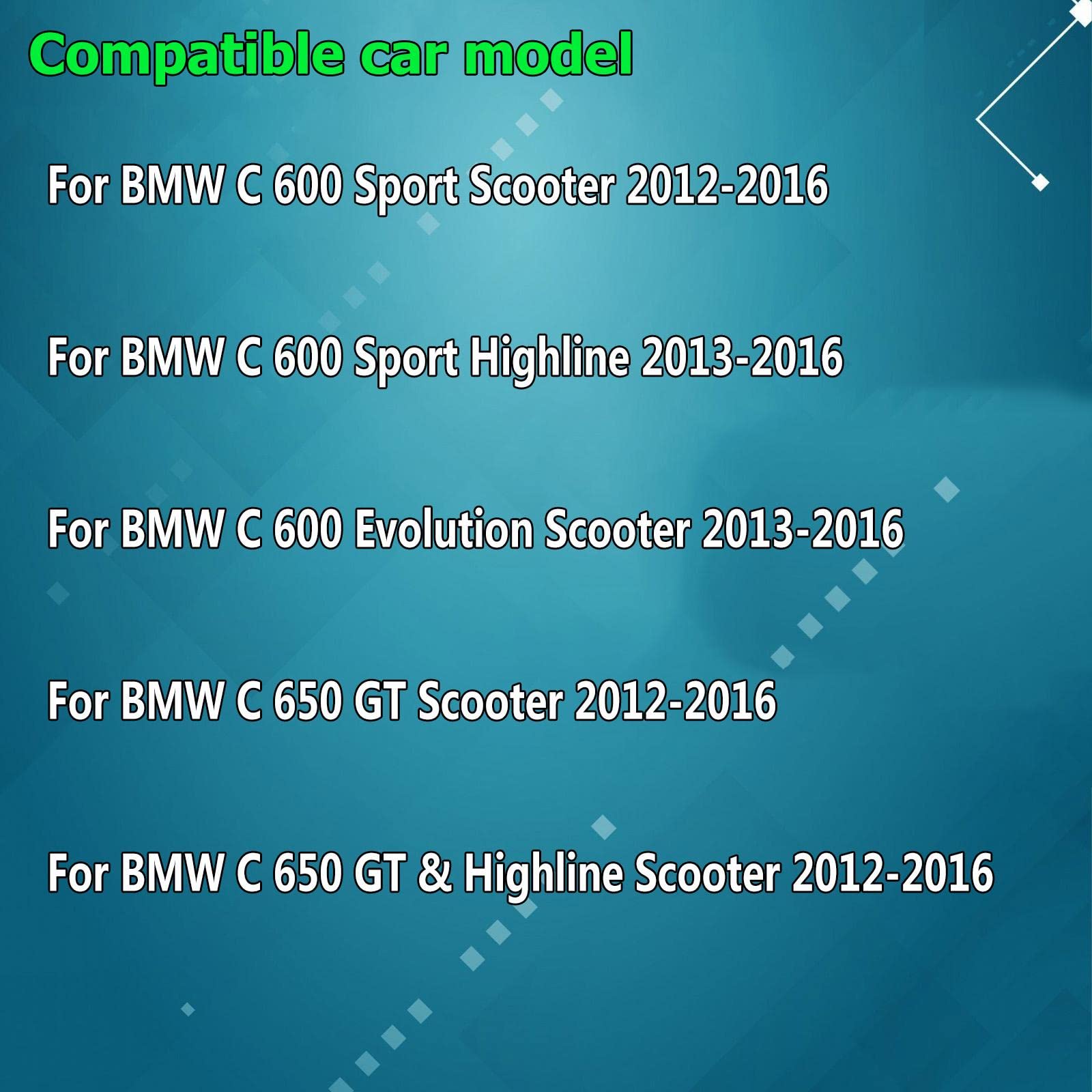 High-Performance Motorcycle Brake Pads for BMW C600 Sport & C650 GT Scooters (2012-2016) - Front & Rear Brake Pads Replacement - Perfect for City Commuting & Long-Distance Riding