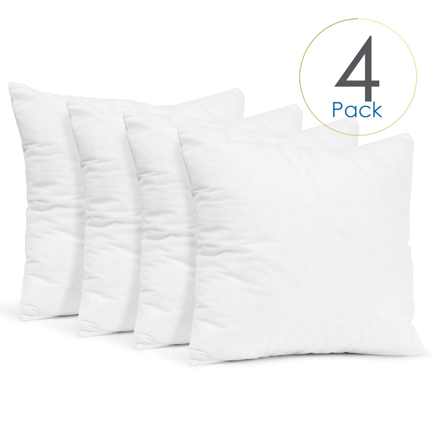 Premium Clara Clark Throw Pillows - 26x26 Inch Decorative Couch Pillow Inserts (Set of 4) for Living Room, Bedroom & Sofa Decor - Soft & Stylish Home Accent Pillows